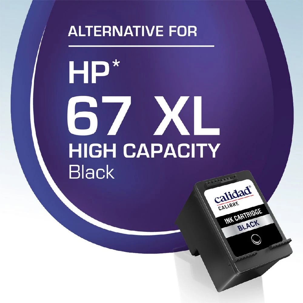 2 Calidad HP Compatible 67XL Ink Cartridge Black, 2 of 7
