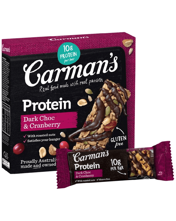 Carman's Protein Bar Dark Chocolate and Cranberry 5 Pack