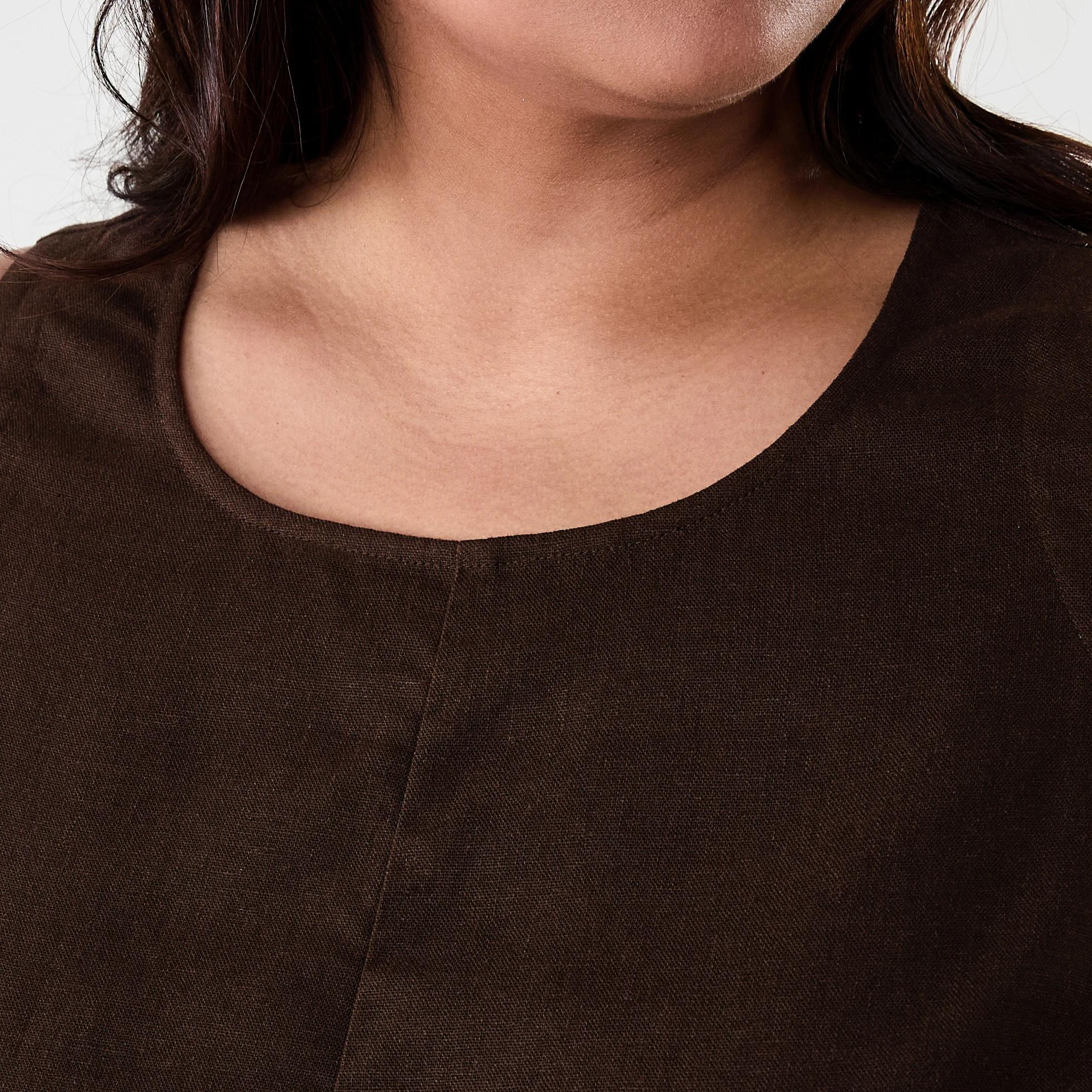5 Curve Sleeveless Linen Blend Top Melt Brown, 5 of 5