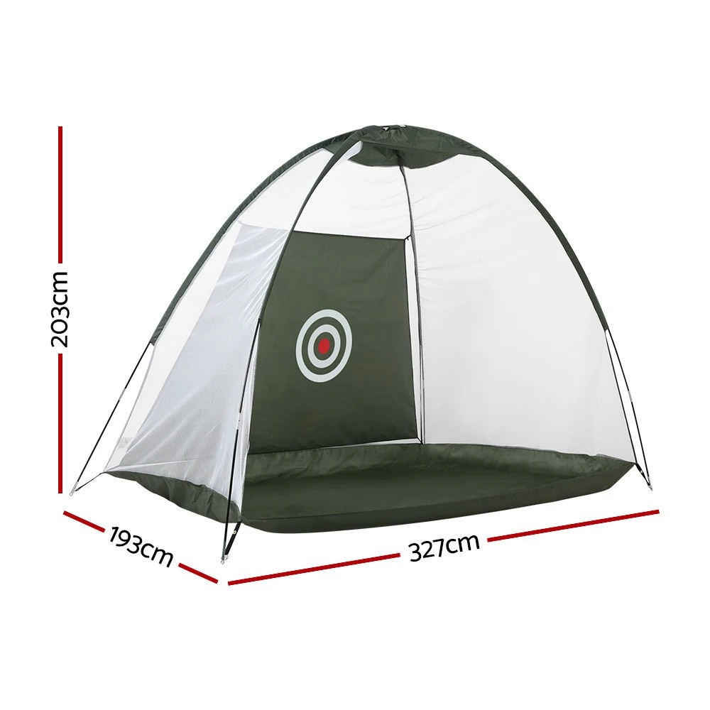 2 Everfit 3M Golf Practice Net Portable Training Aid Driving Target Tent Green - Black, 2 of 6