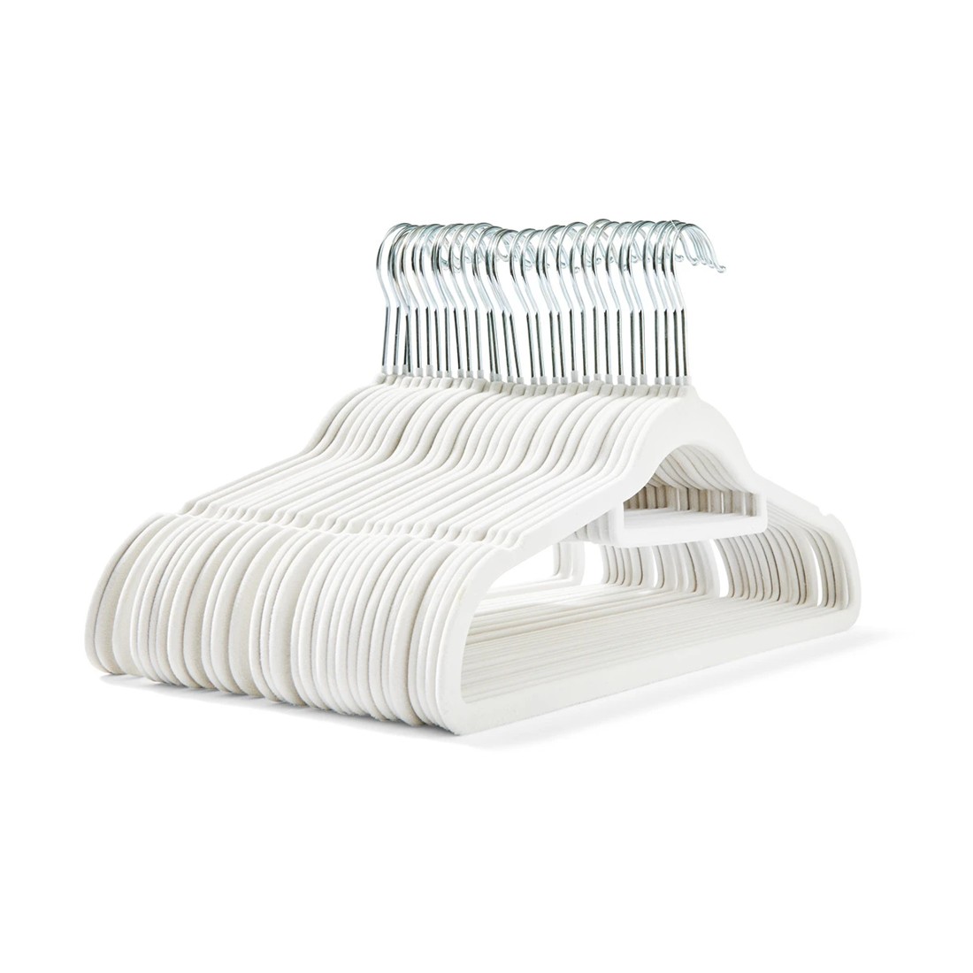 4 30 Pack Flocked Hangers - White, 4 of 8