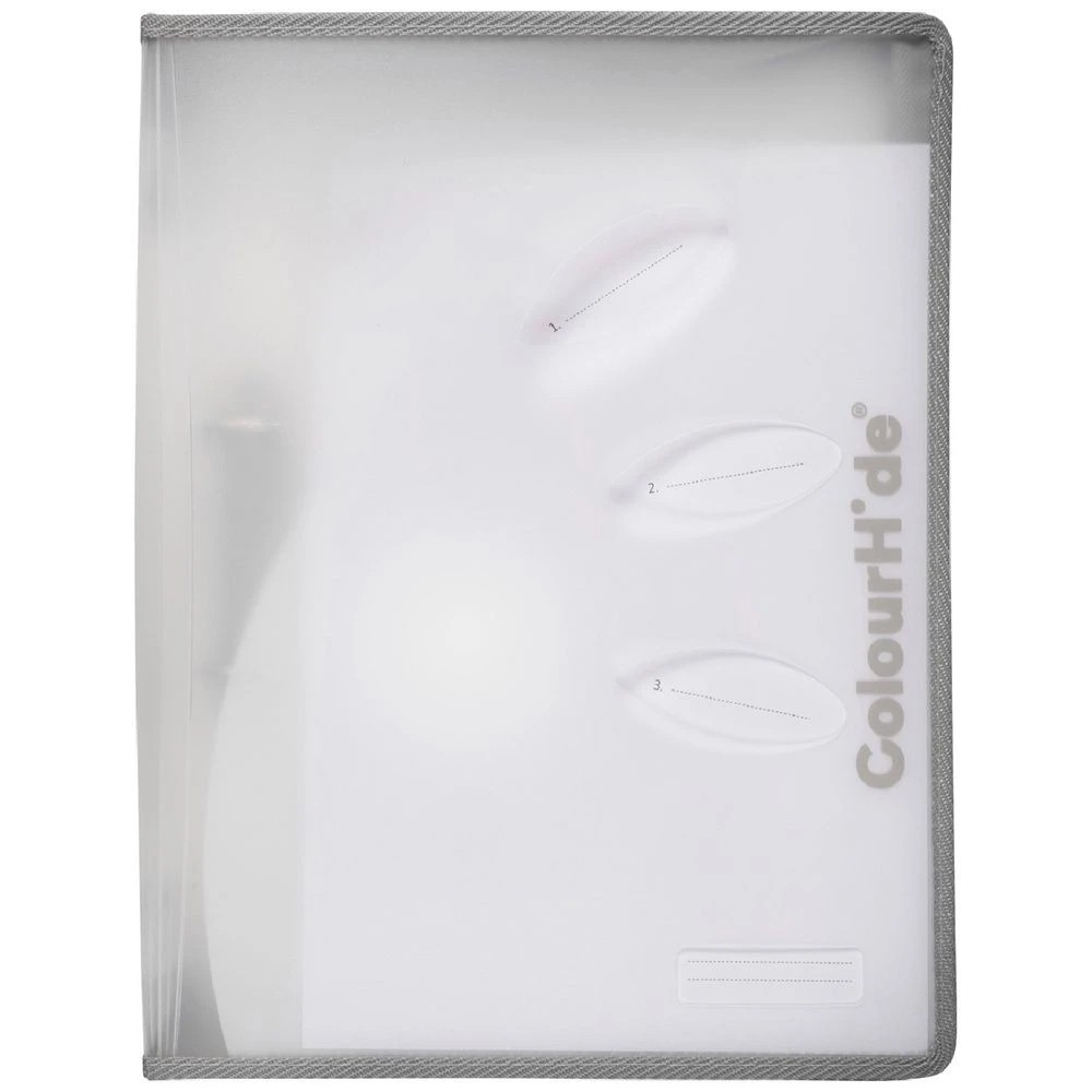 1 Colourhide A4 Zipper Binder 2-Ring 25mm Clear, 1 of 2