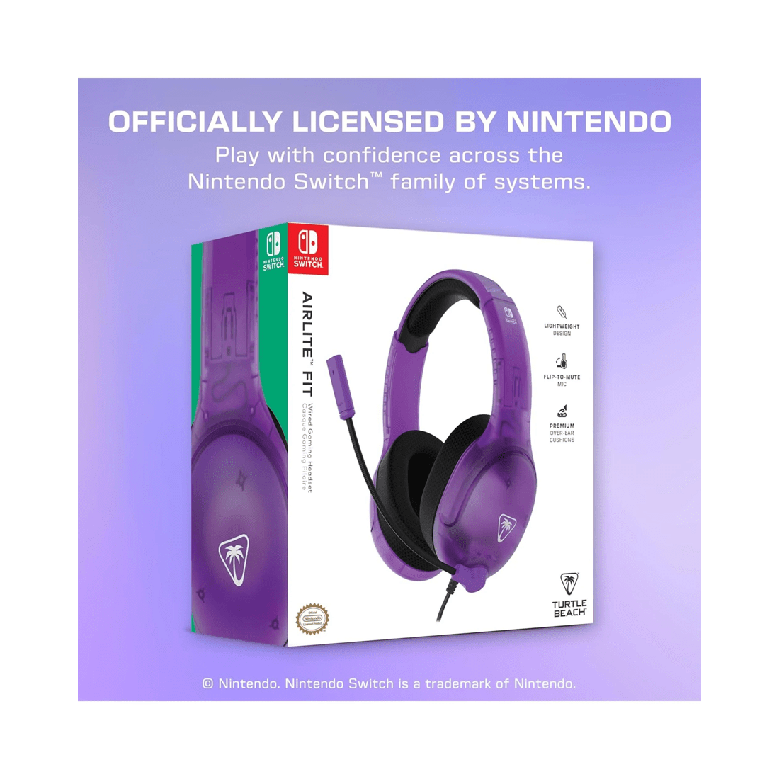 10 Turtle Beach Airlite Fit Wired Gaming Headset for Nintendo Switch - Ghost Purple - Purple, 10 of 10