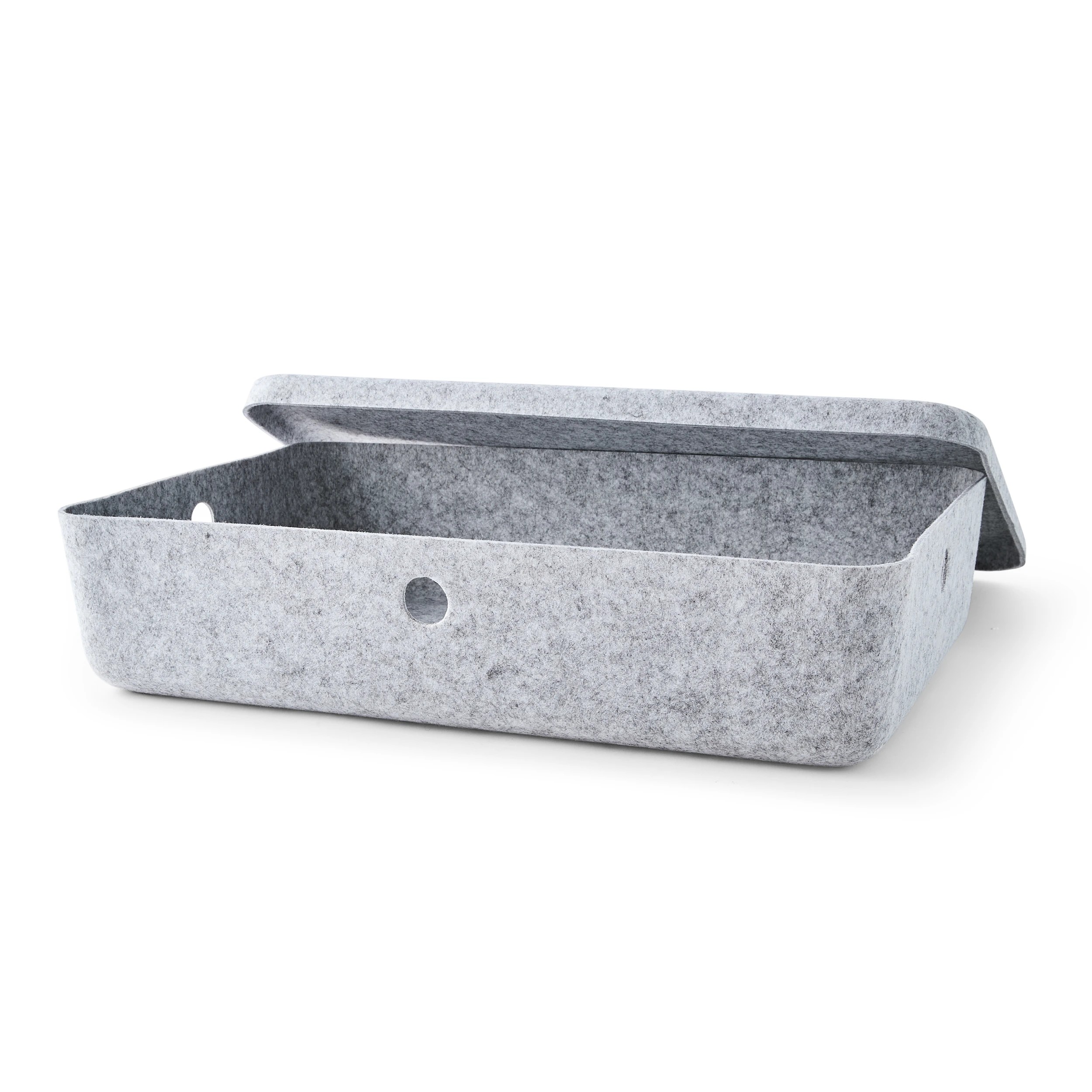 5 Felt Underbed Basket with Lid - Grey, 5 of 10