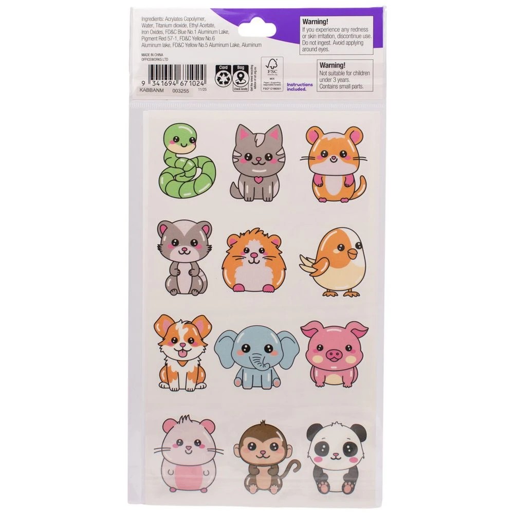 2 Kadink Temporary Tattoos Baby Animals, 2 of 3
