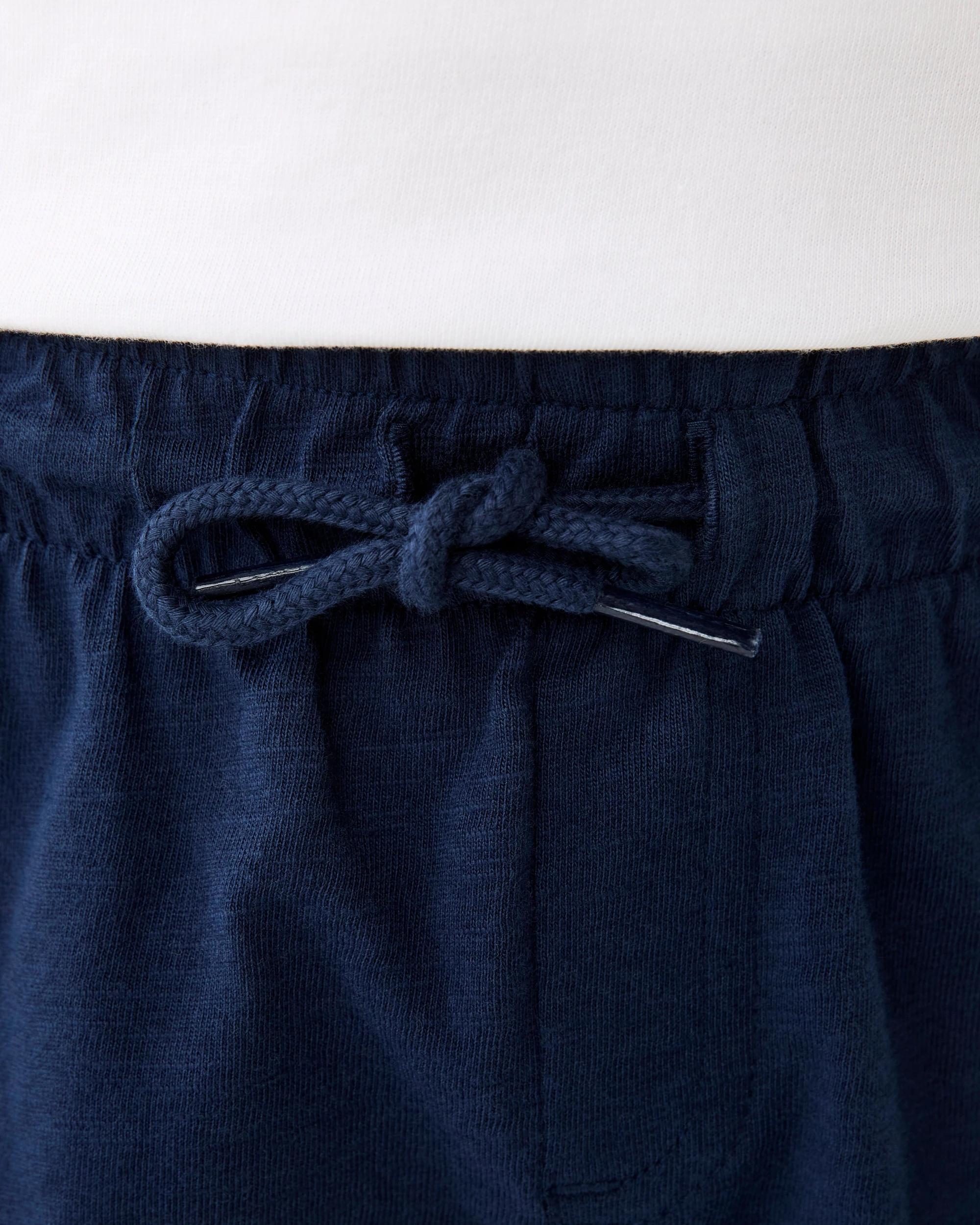 3 Cotton Knit Shorts Dress Navy, 3 of 6