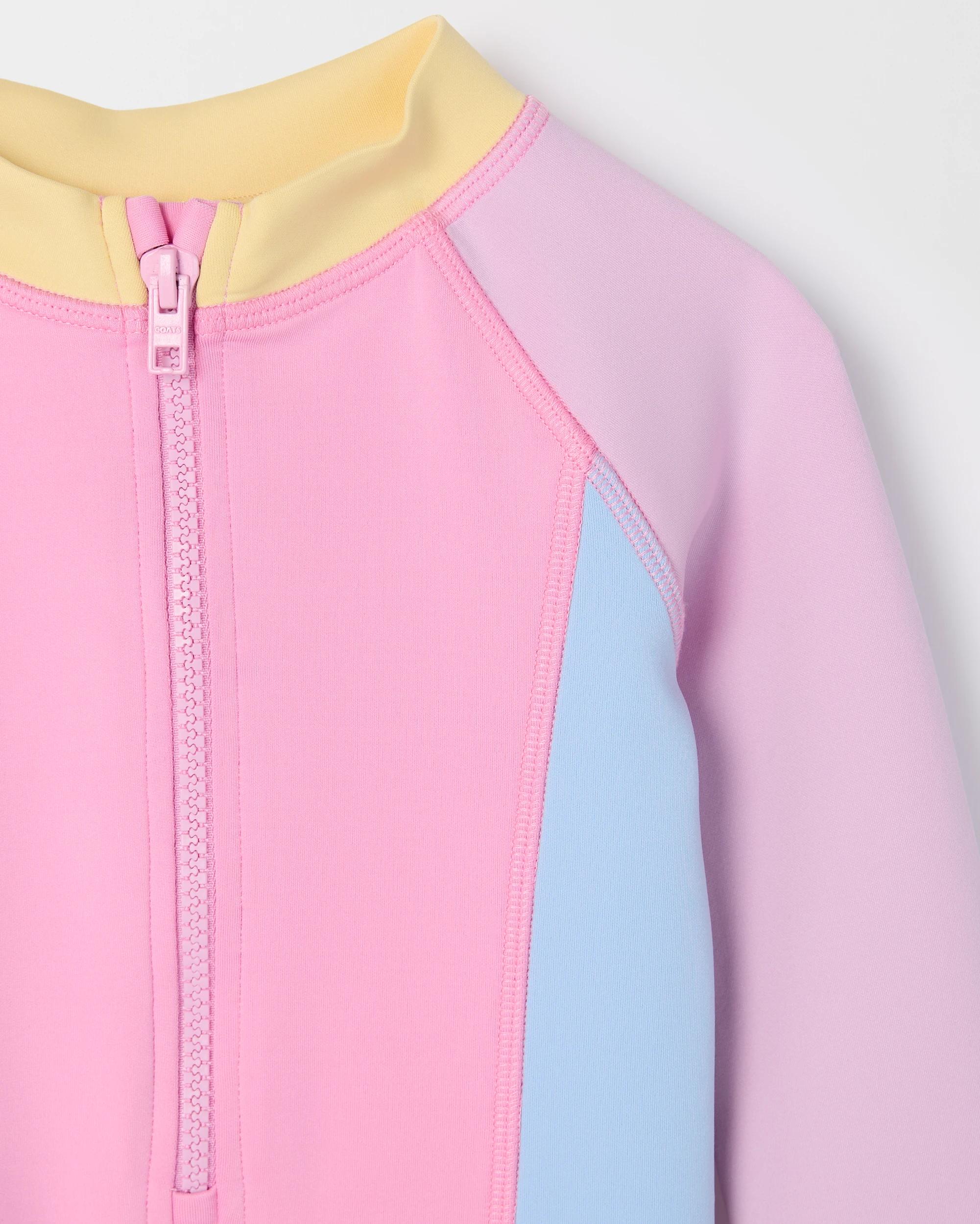 2 Target Kids Long Sleeve Long Leg Swim Surfsuit RAINBOW COLOUR BLOCK, 2 of 2
