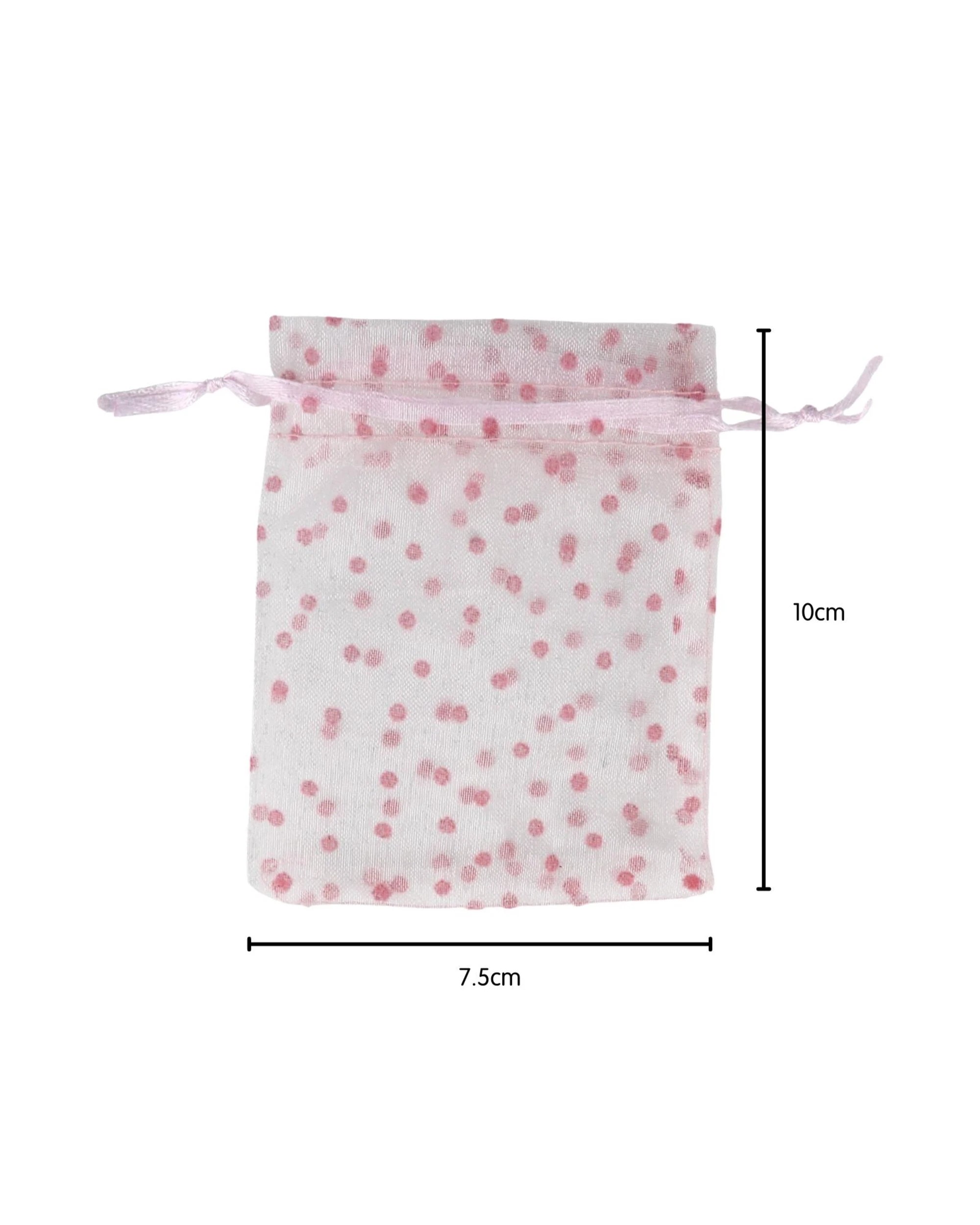 2 Amscan Pink Polka Dot Organza Bag Pack of 12 - Pink, 2 of 2