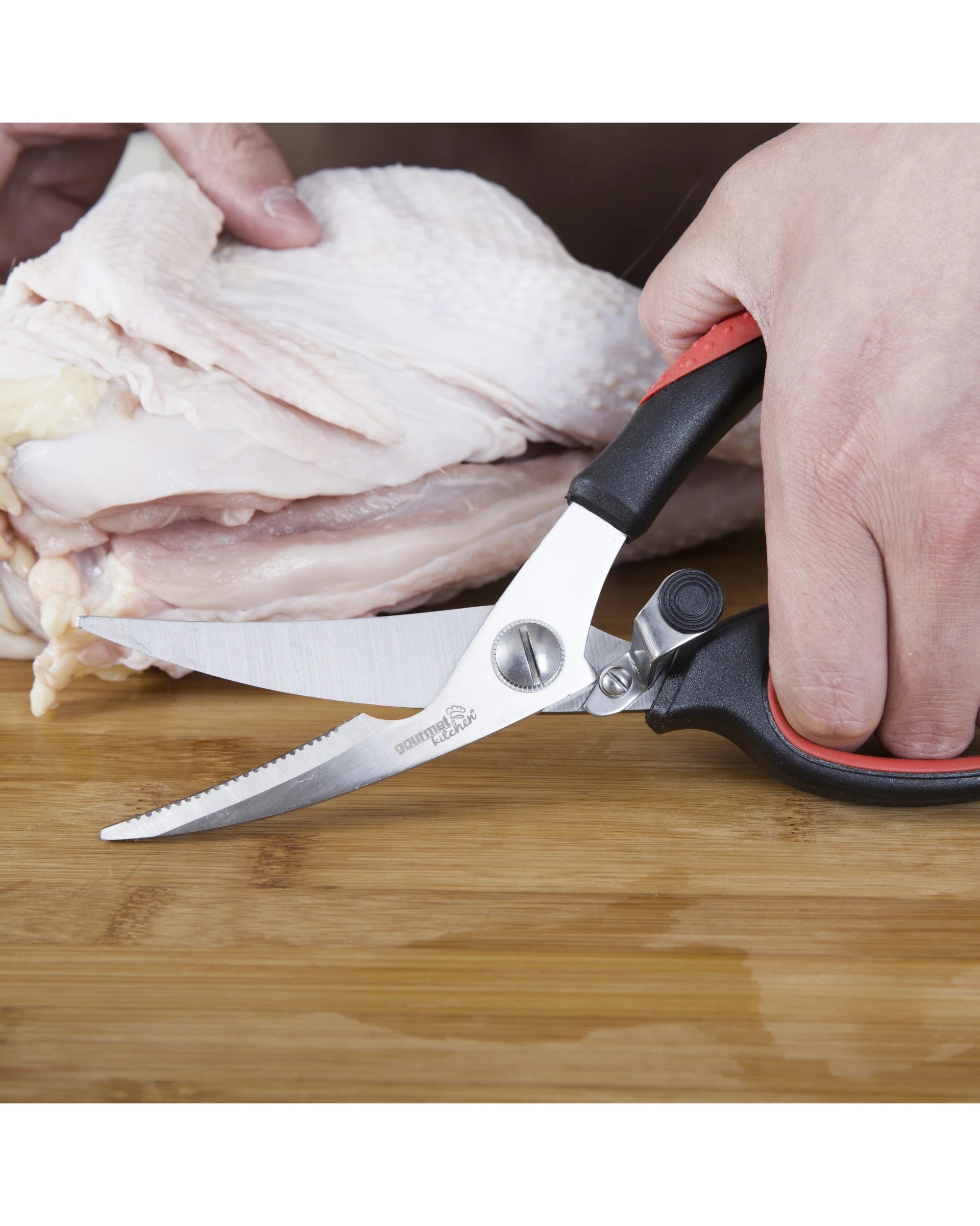 2 Gourmet Kitchen Multi Purpose Kitchen Scissors - Silver, 2 of 6