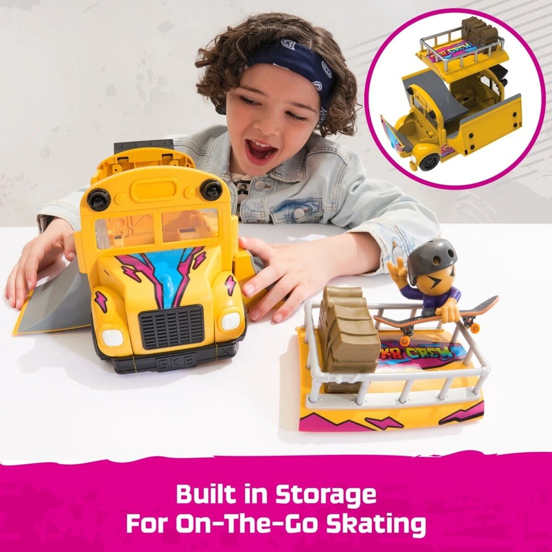 8 Tech Deck 2-in-1 Transforming Ultra Sk8 Bus Set, 8 of 10