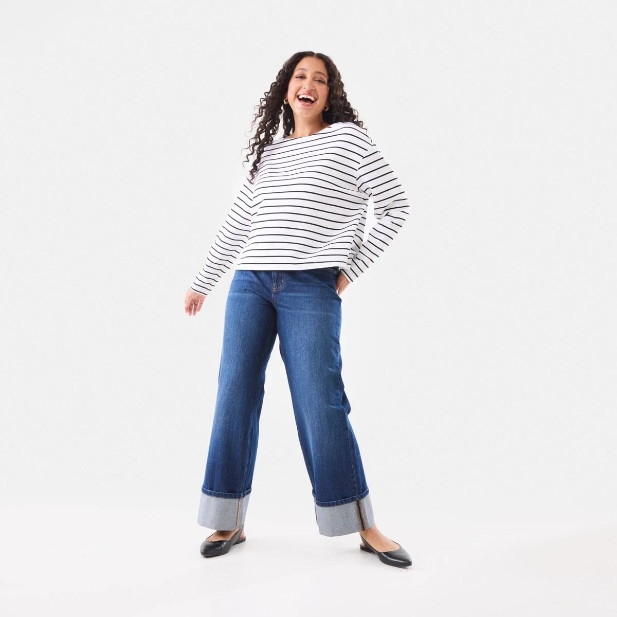 2 Long Sleeve Drop Shoulder T-shirt Snow Strp, 2 of 7