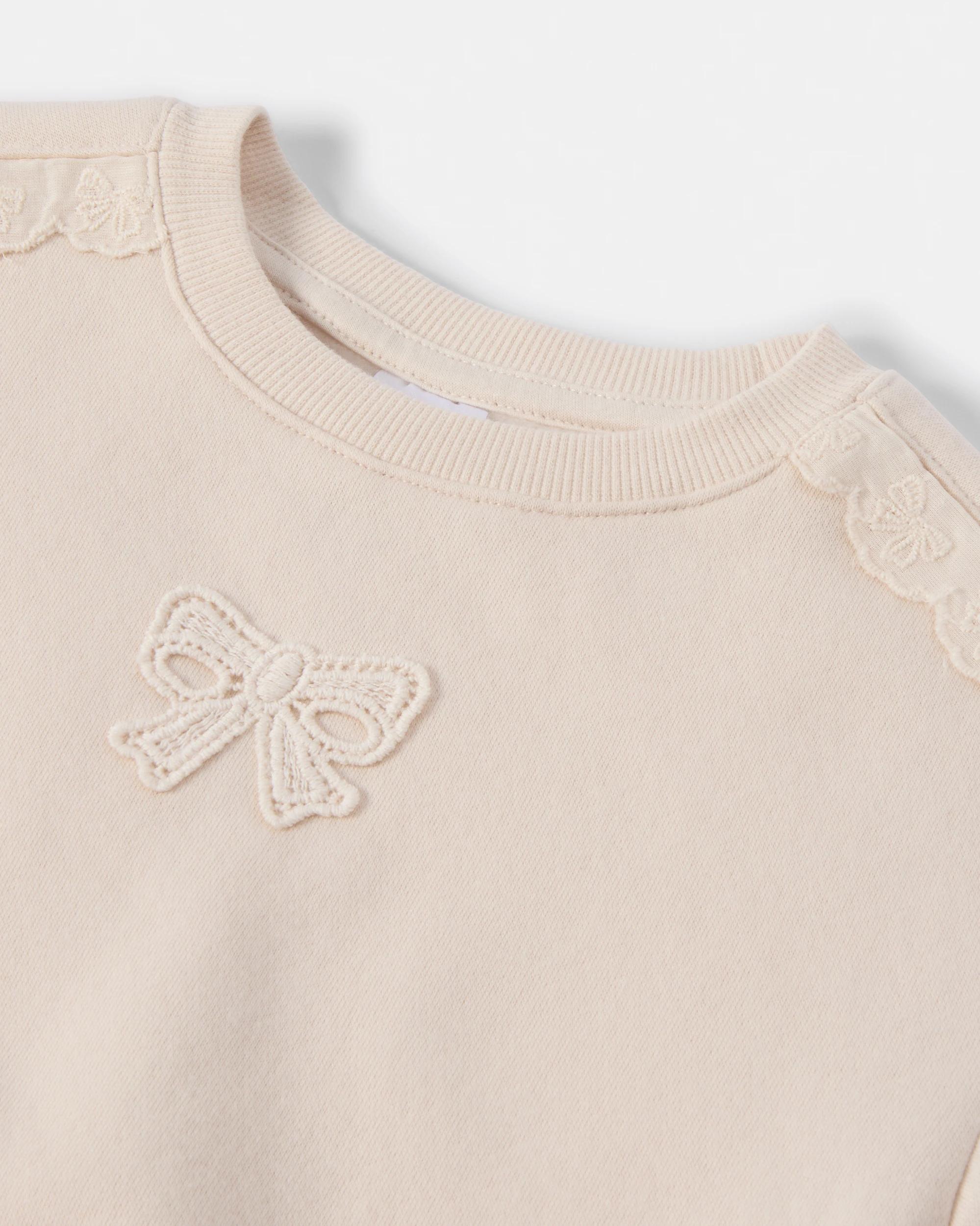 6 Australian Cotton Lace Fleece Set Bge Bow, 6 of 6