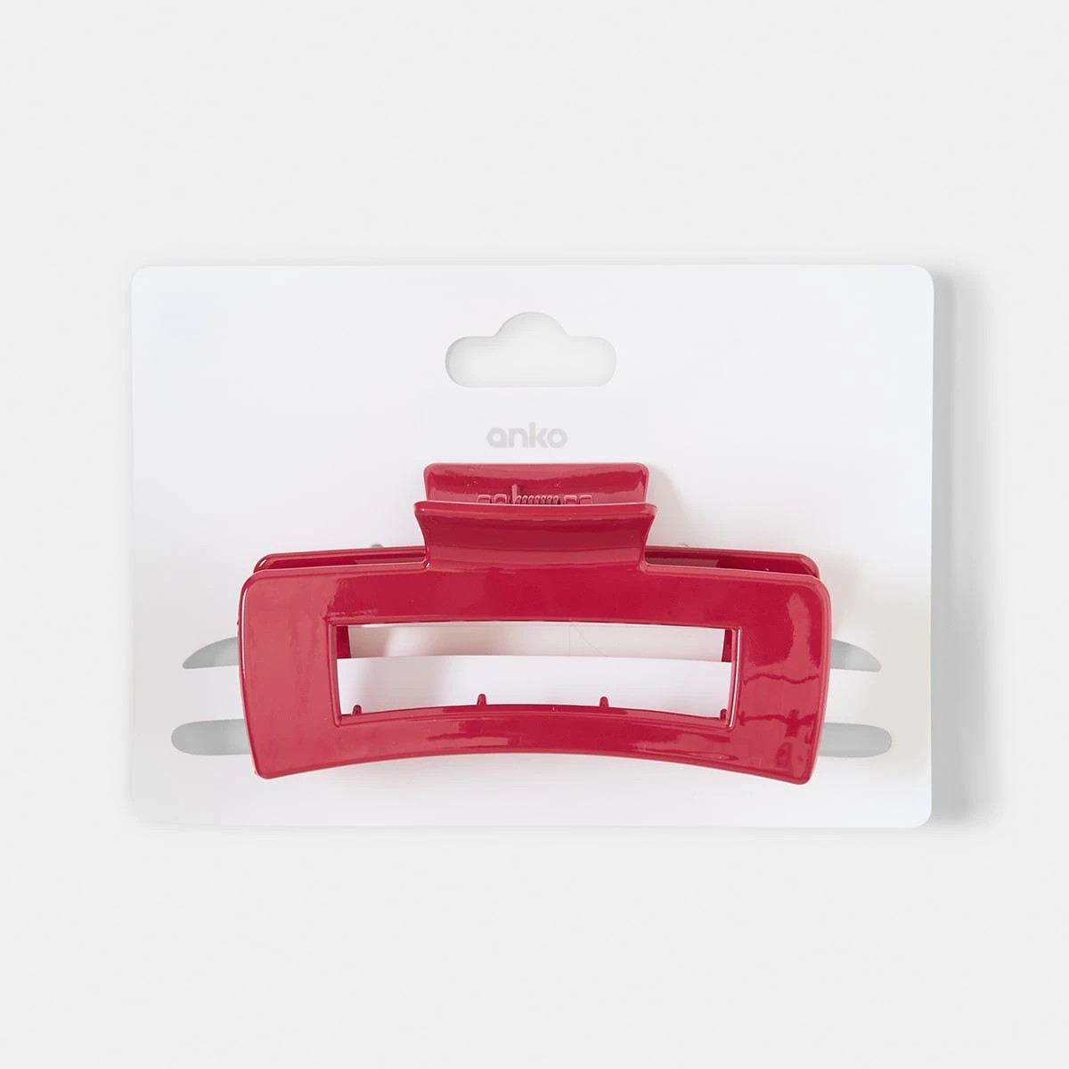 4 Red Rectangle Claw Hair Clip, 4 of 4