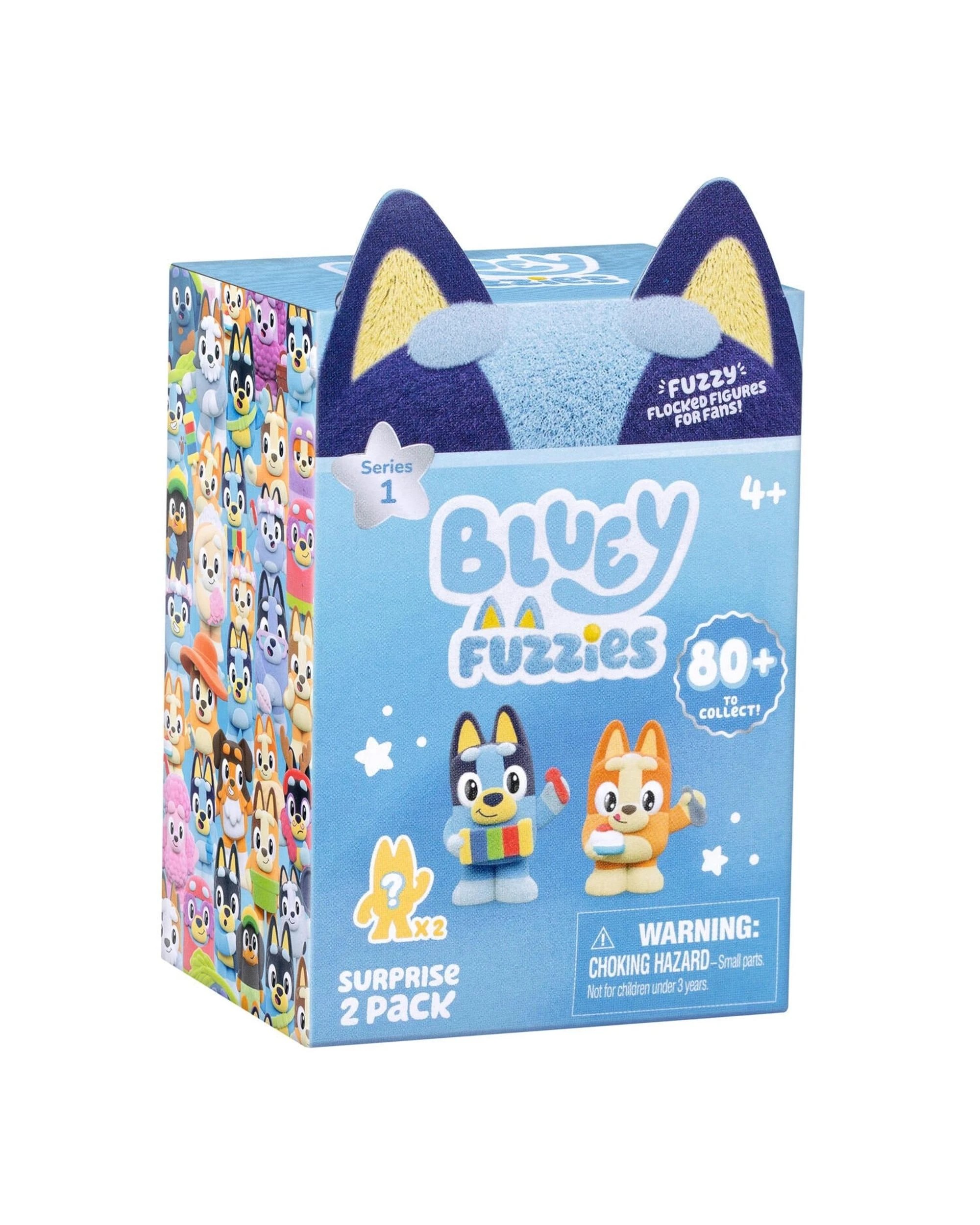 1 Bluey Fuzzies Series 1 Surprise Figure 2 Pack Blind Box, 1 of 5