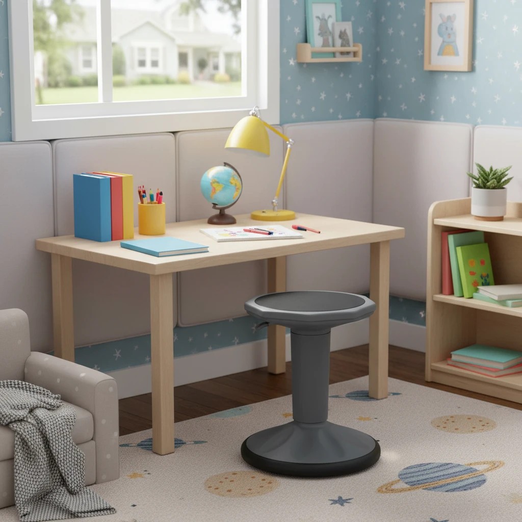 2 Costway Wobble Ergonomic Stool Height-adjustable Chair Study Chair Balance Seat, 2 of 3