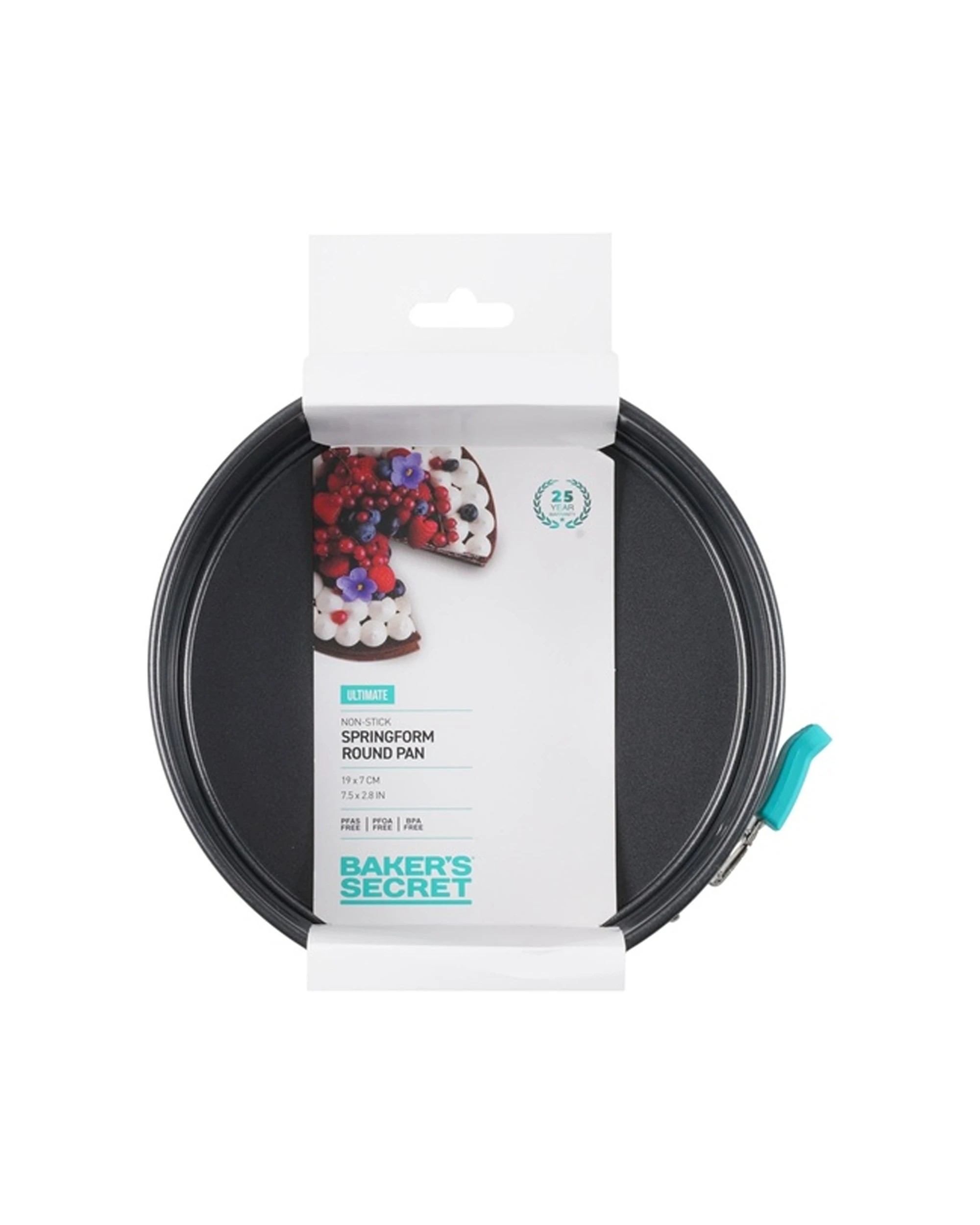 3 Bakers Secret Ultimate Non-Stick Springform Round Cake Pan 23cm - Black, 3 of 4