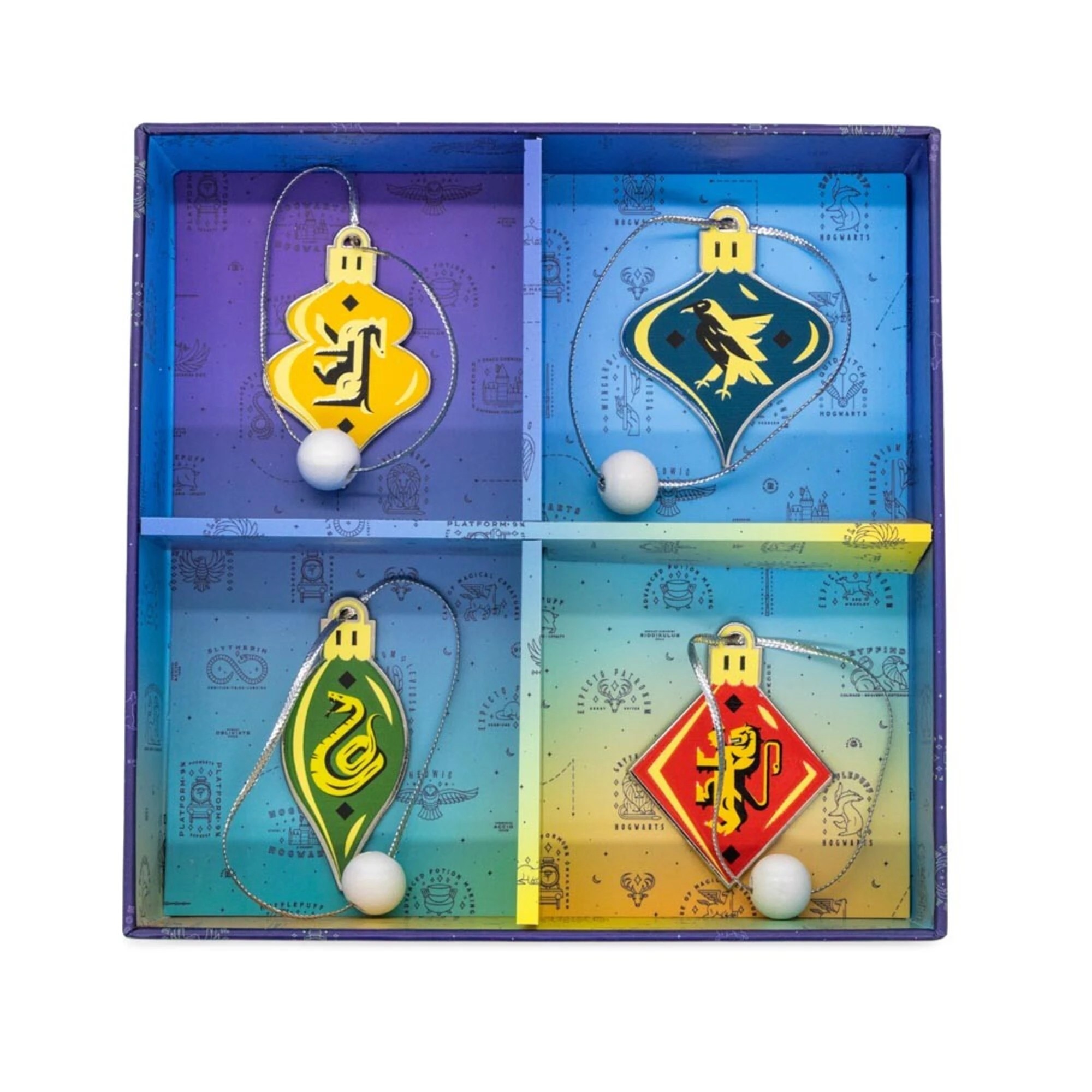 1 Harry Potter - Hogwarts Houses Christmas Ornaments 4-Pack, 1 of 2