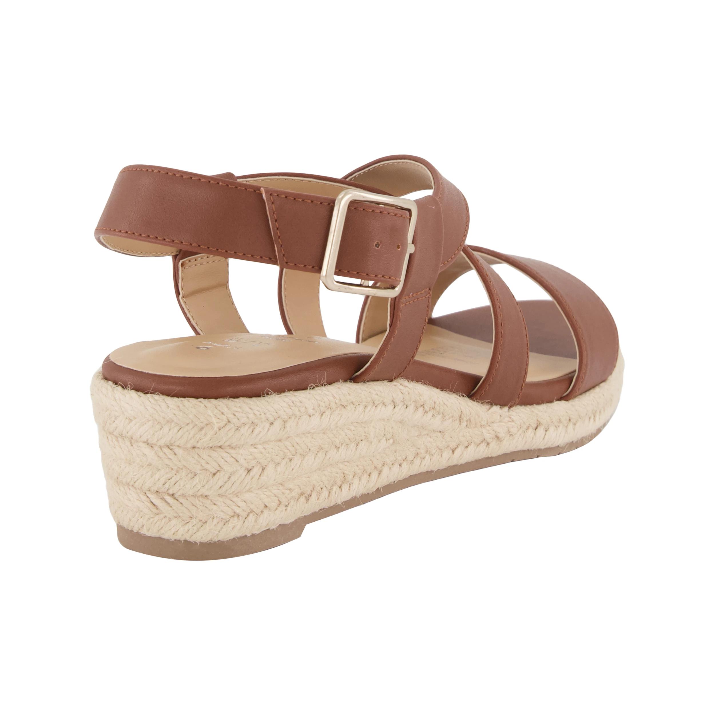 4 Low Espadrille Wedge Heels CARAMEL TAN, 4 of 5