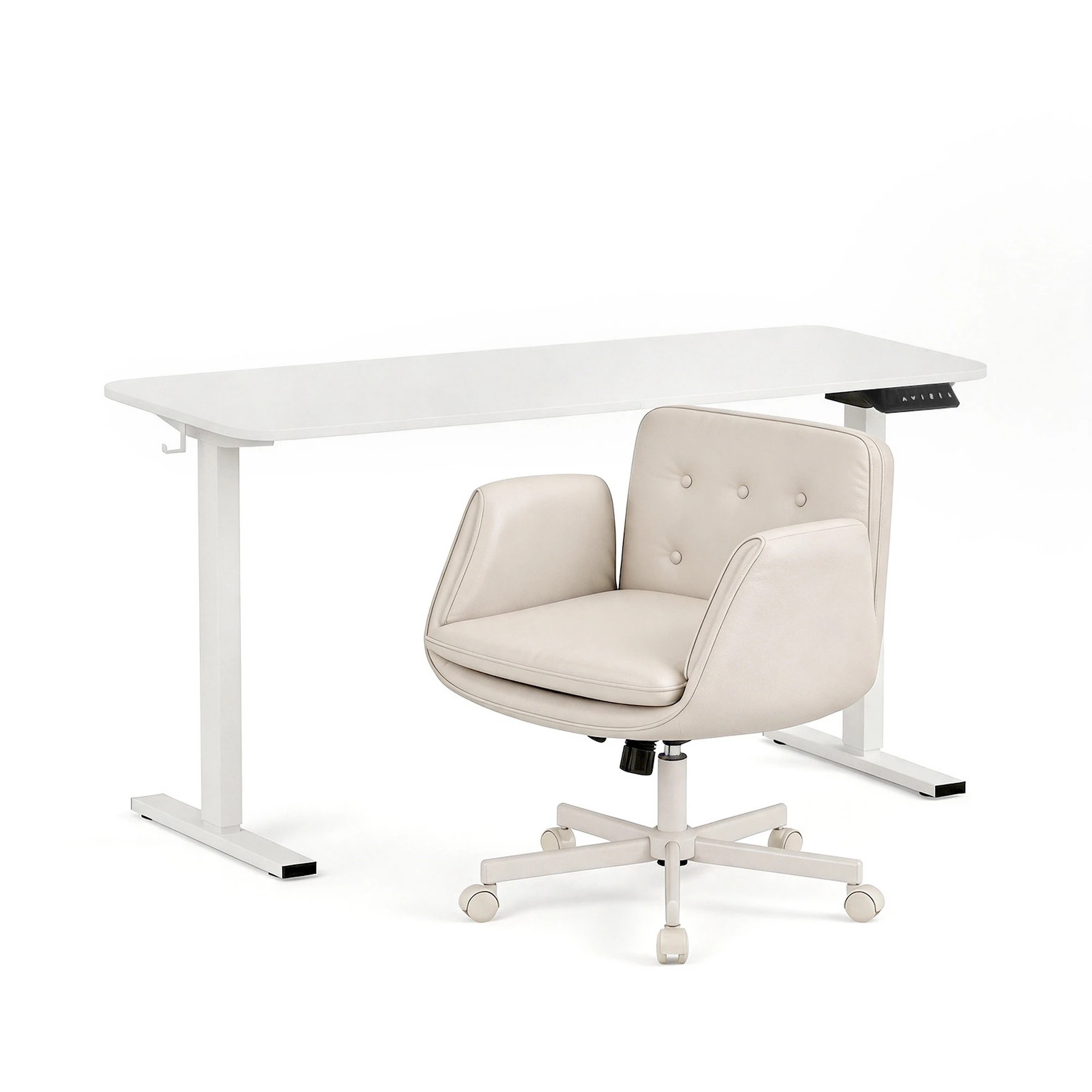 Artiss Criss Cross Chair with Wheels &Adjustable Armrests and Electric ...
