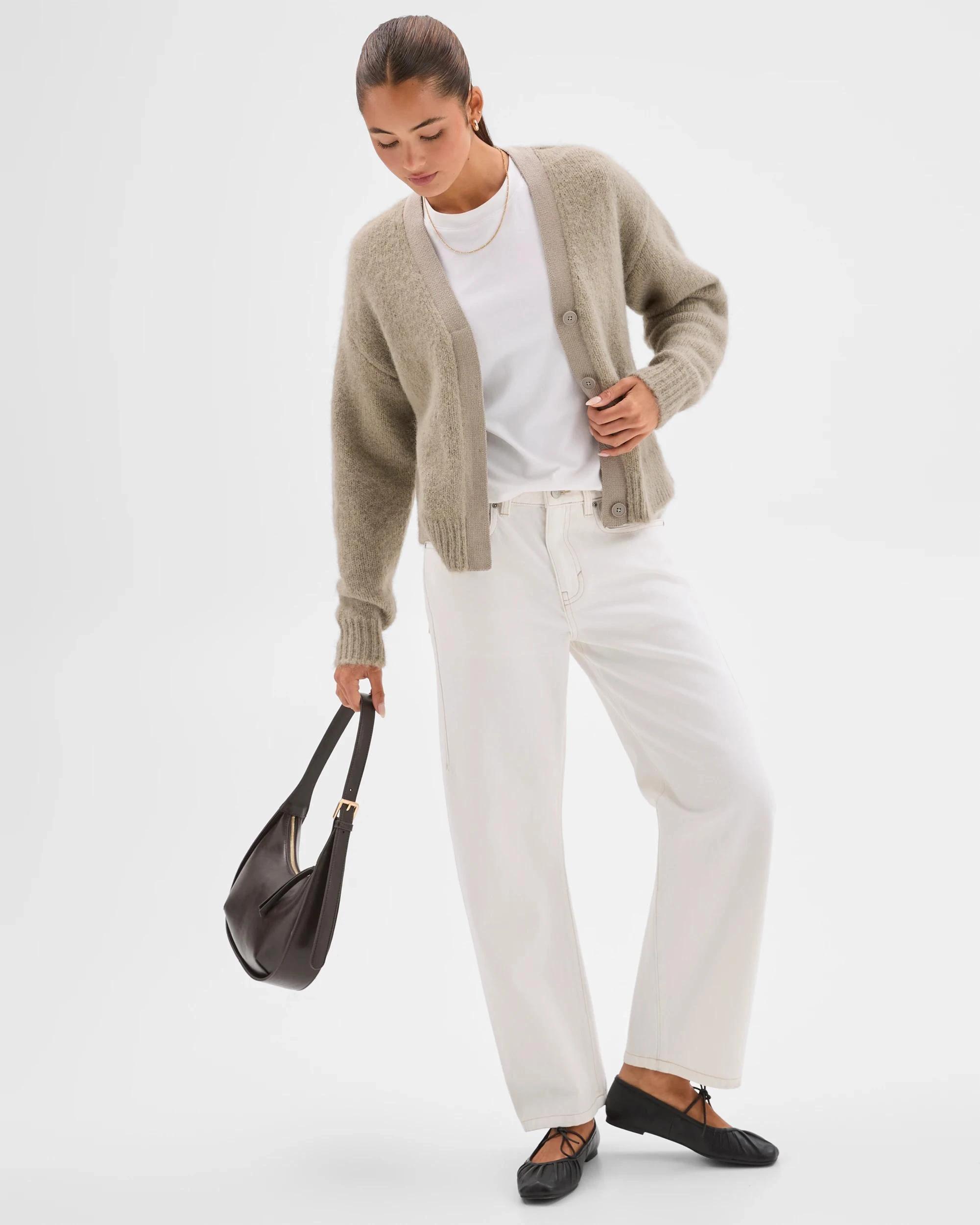 8 Lily Loves Contrast Bind Cardigan CHAMOIS TAN, 8 of 8