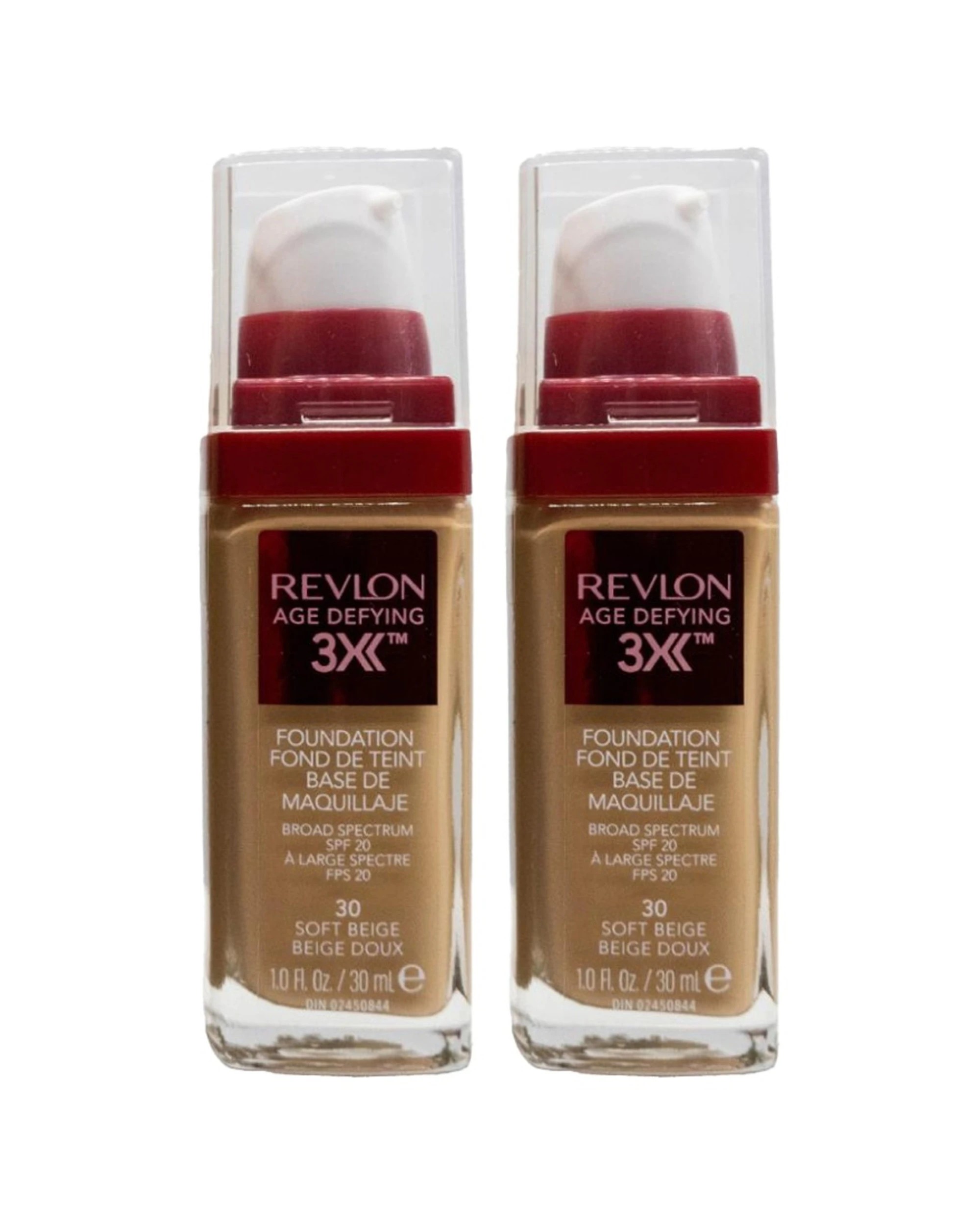 1 Revlon 2PK Age Defying SPF20 Foundation Lightweight Smooth Finish 30 - Multi, 1 of 4