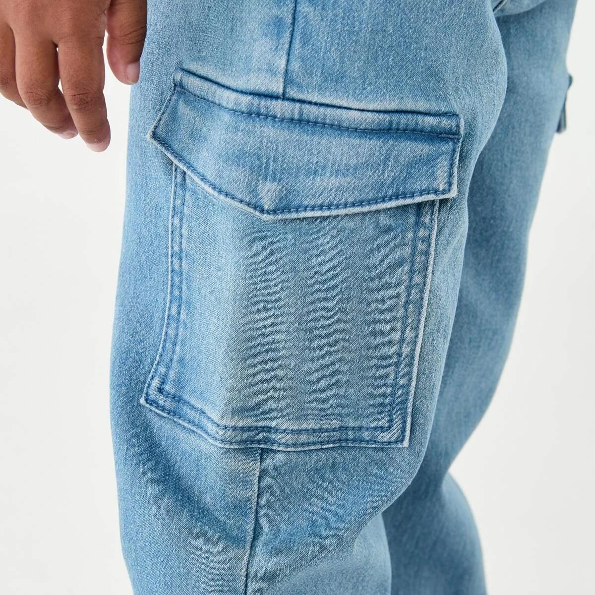 5 Knit Denim Jeans Light Wash, 5 of 9
