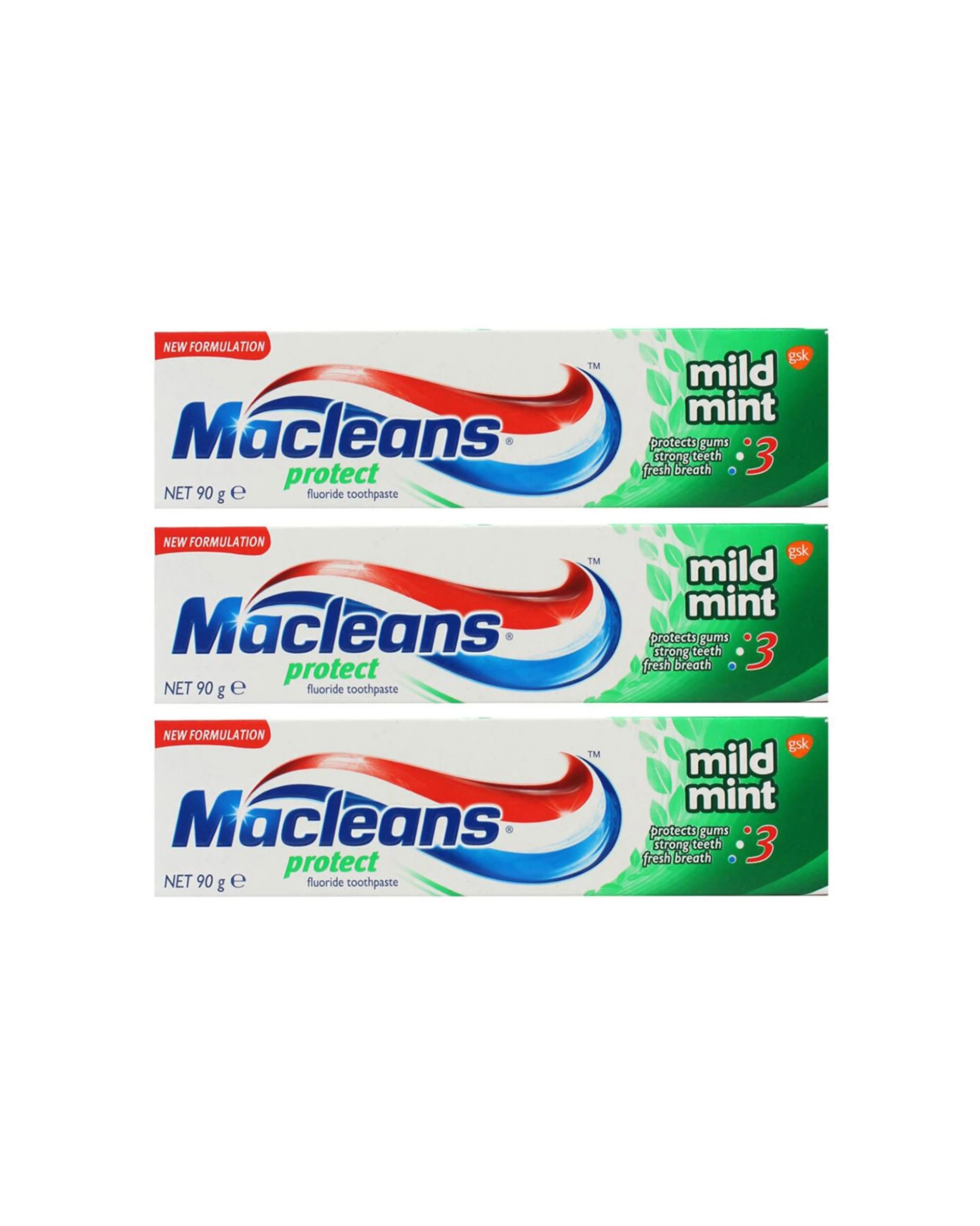1 Macleans 3x 90G Toothpaste Protect Mild - Multi, 1 of 1