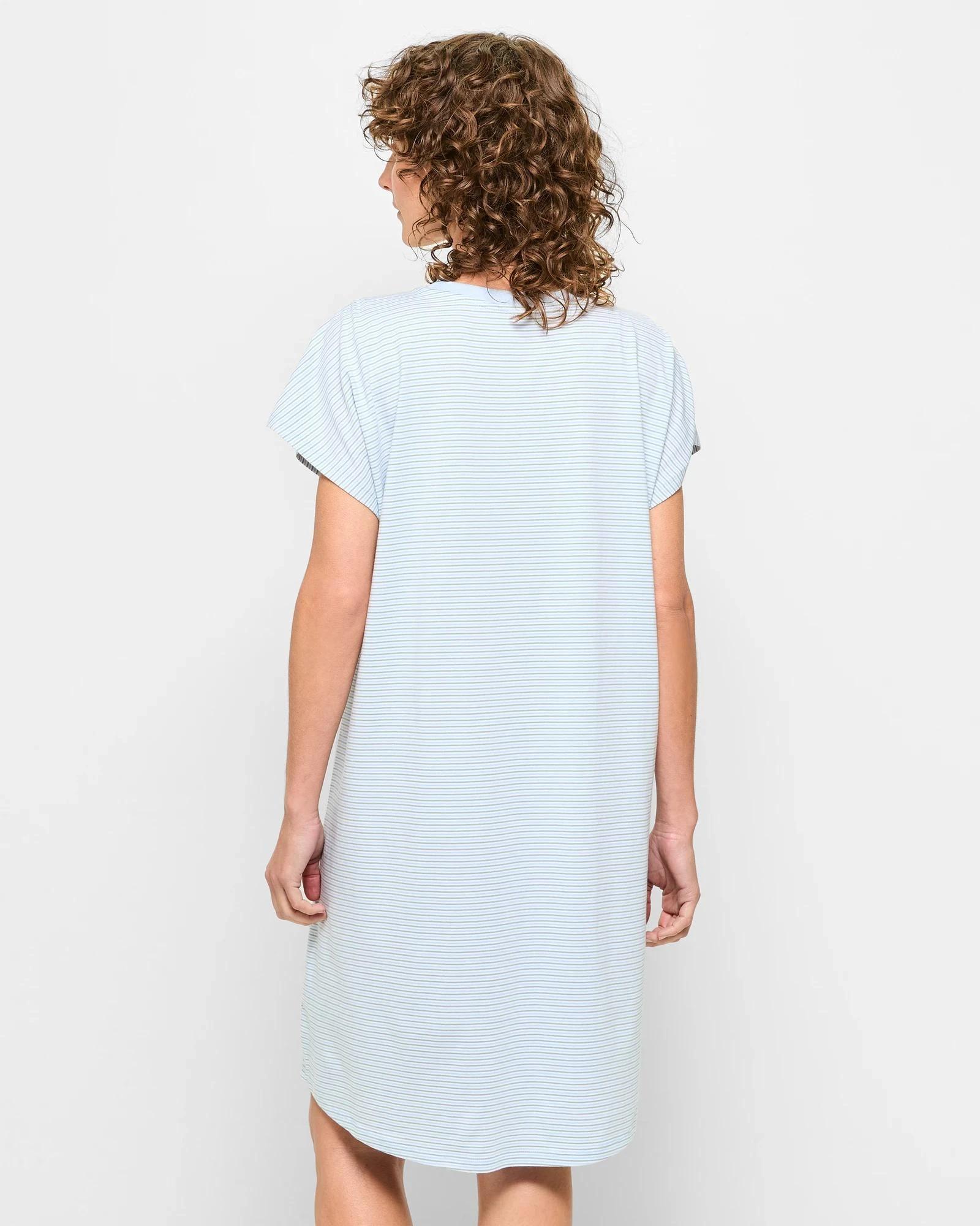 4 Target Australian Cotton T-Shirt Nightie SAGE STRIPE/BLUE, 4 of 5