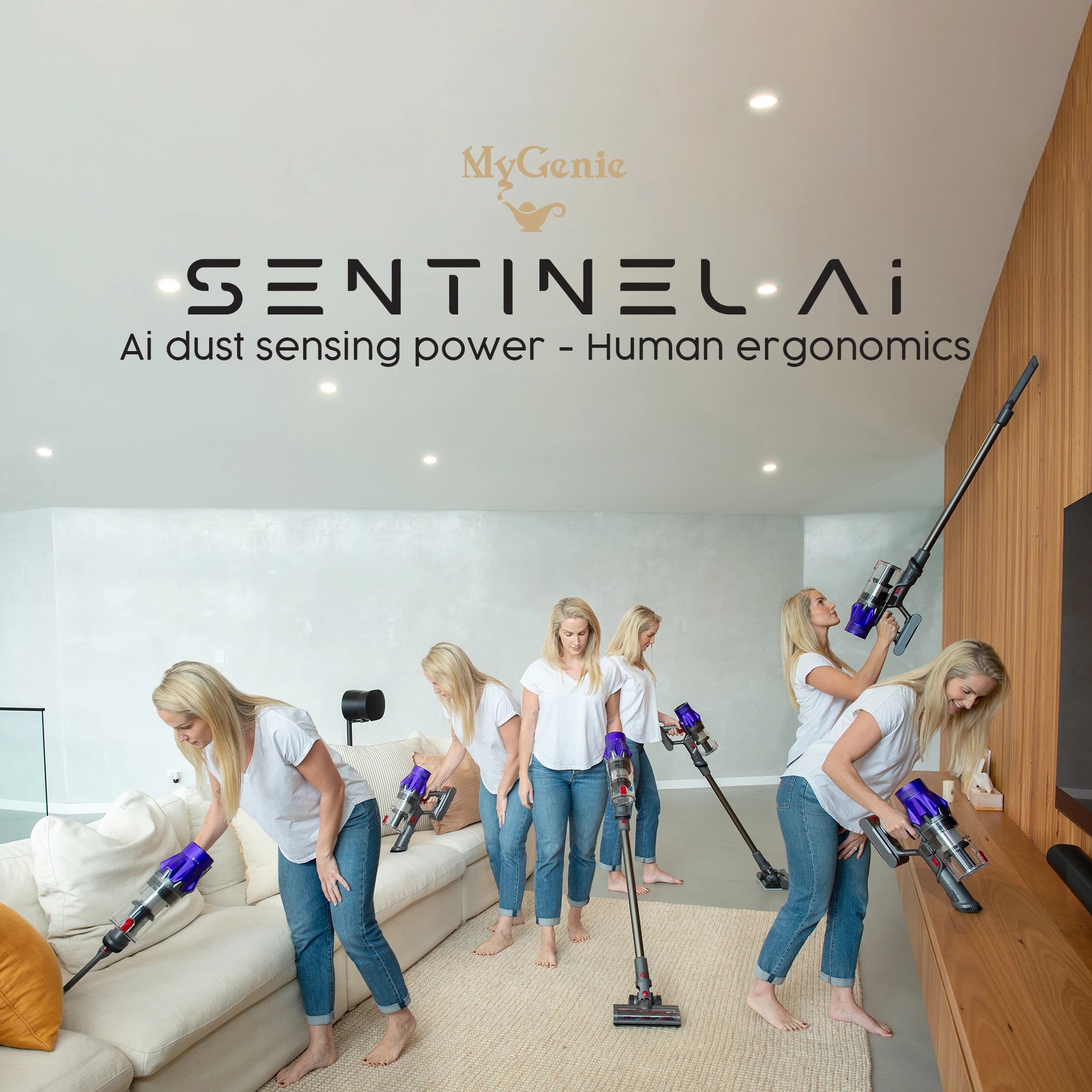 3 MyGenie Sentinel Ai Pro Stick Vac with Mop - Grey, 3 of 10