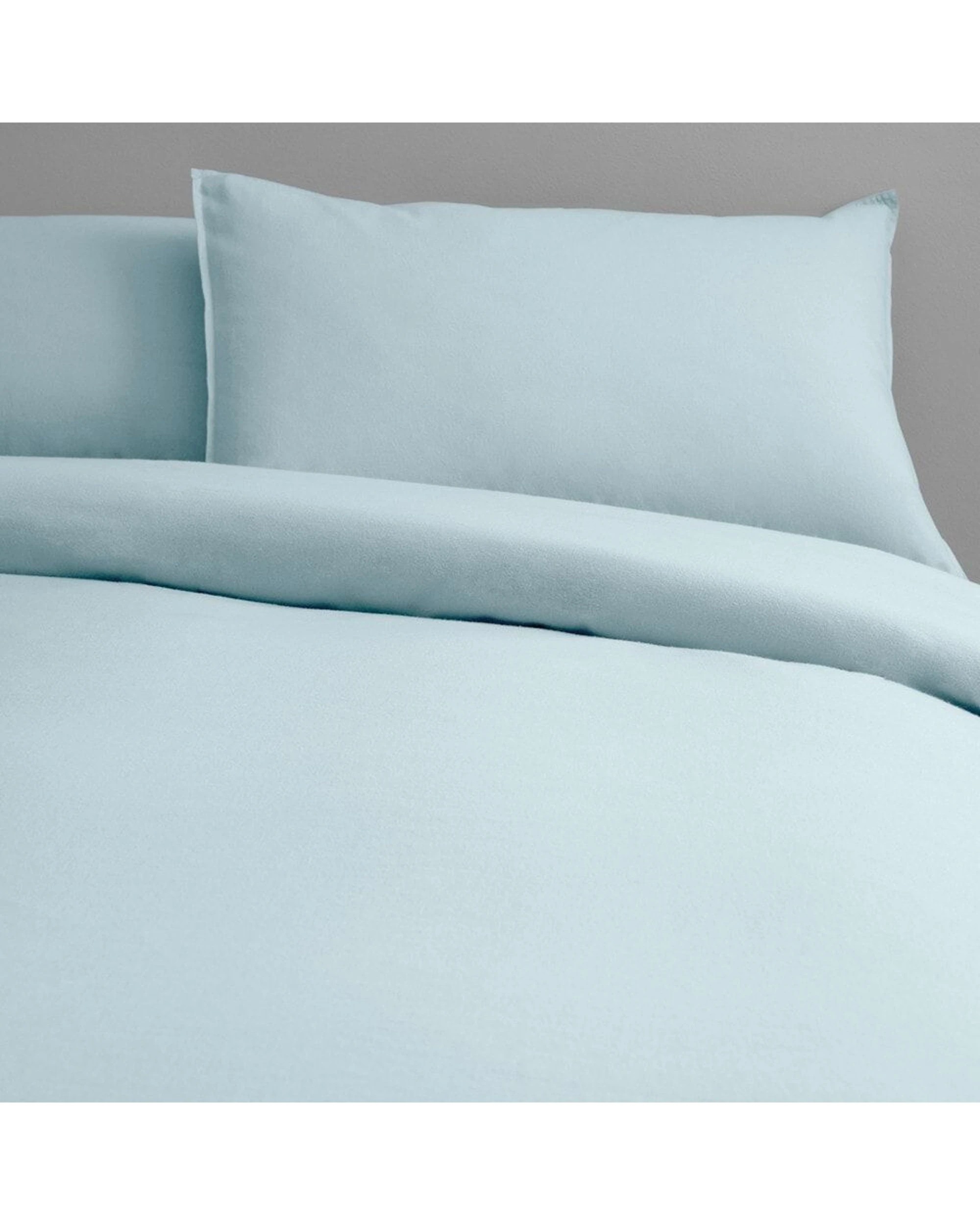 1 Canningvale Cozi Cotton Flannelette Bedding Quilt Cover Set Seafoam - Queen Bed - Green, 1 of 5