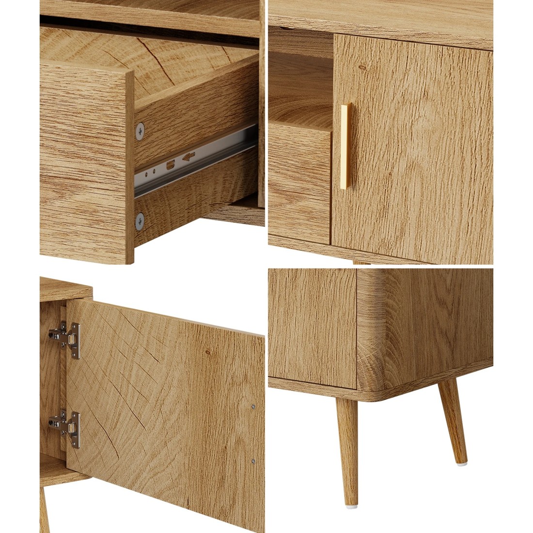 4 Oikiture Entertainment Unit 160cm
 - Natural, 4 of 10