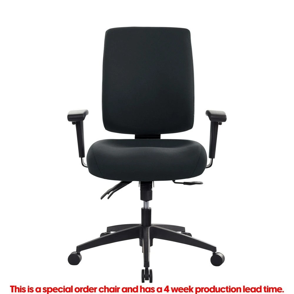 3 Buro Tidal Mid Back Fabric Chair with Arms Black Ergonomic Chairs and Desk Chairs, 3 of 10