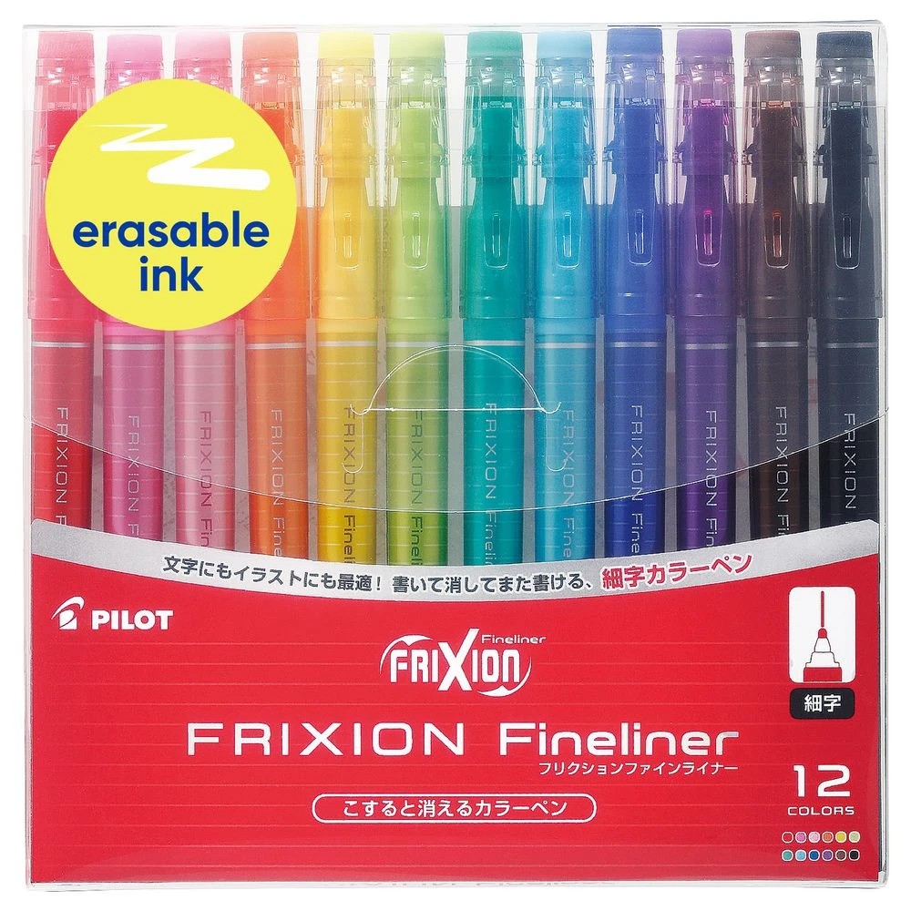 1 PILOT FriXion Fineliners Assorted 12 Pack, 1 of 7