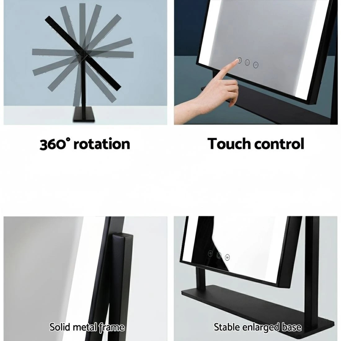 6 Embellir Makeup Mirror 25x30cm Hollywood Vanity with LED Light Rotation - Multi, 6 of 7