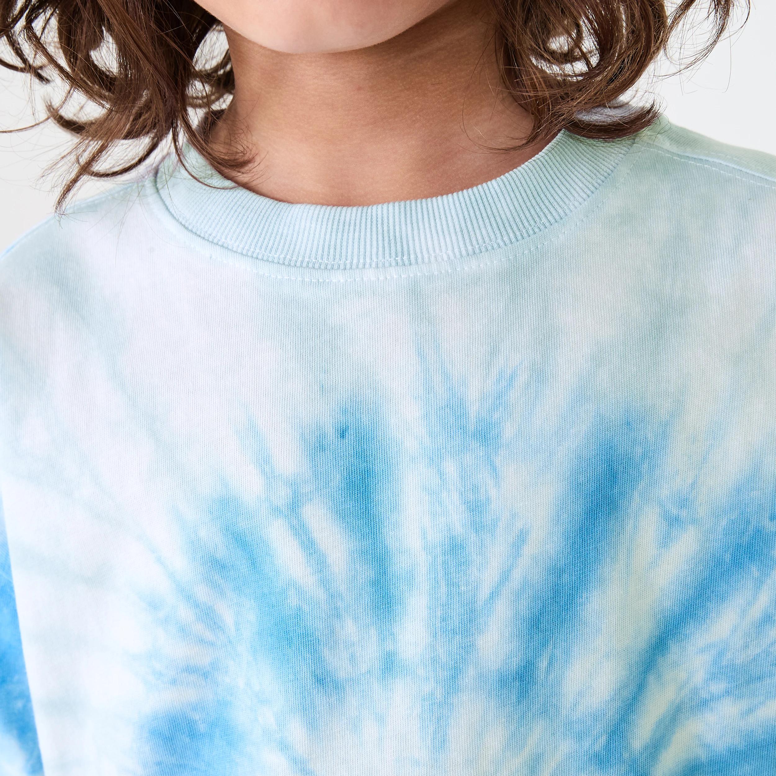 4 Short Sleeve Oversized Tie Dye T-shirt WHITE FLURO SPIRAL, 4 of 7