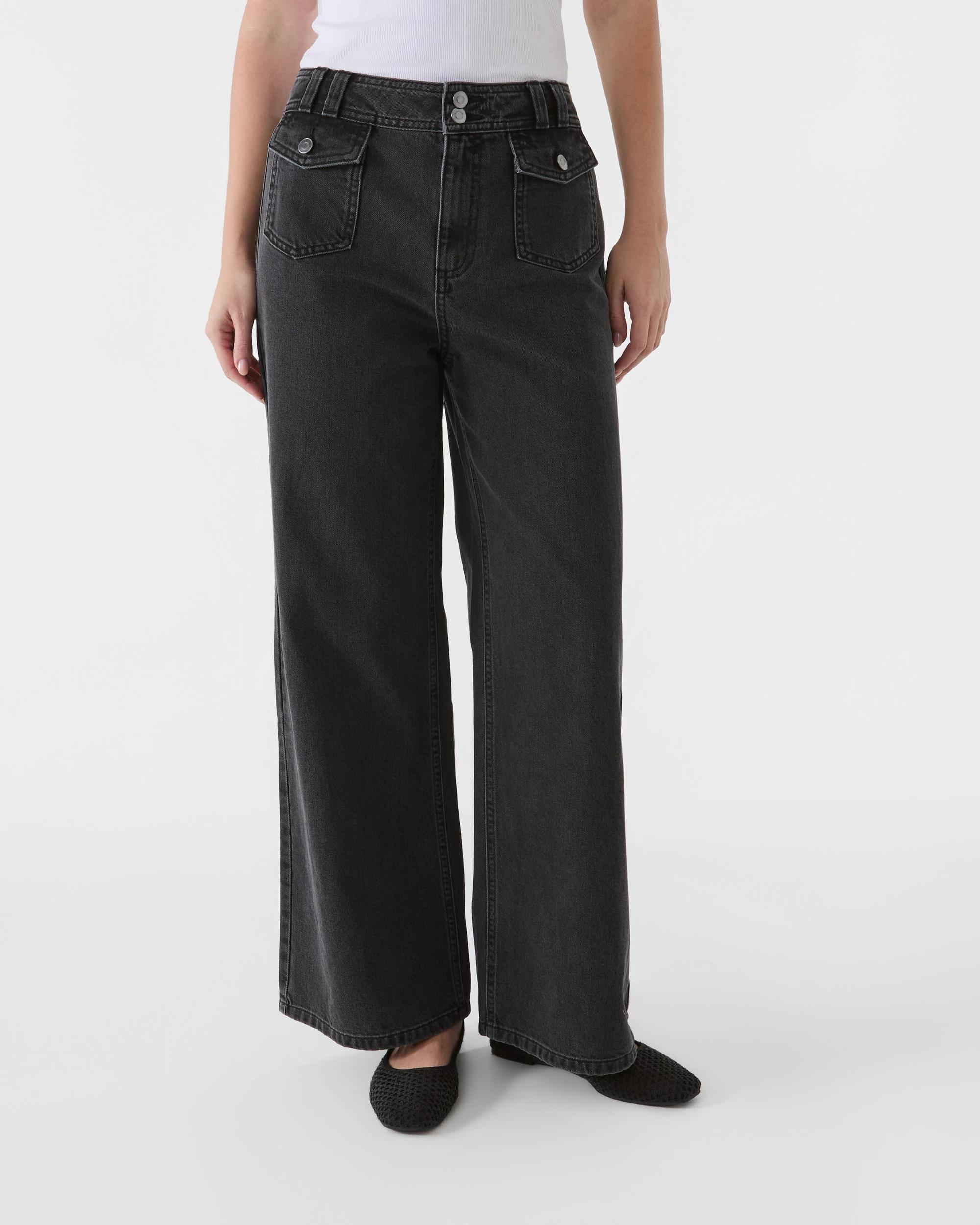 1 Detail Pocket Jeans Black Wash, 1 of 7