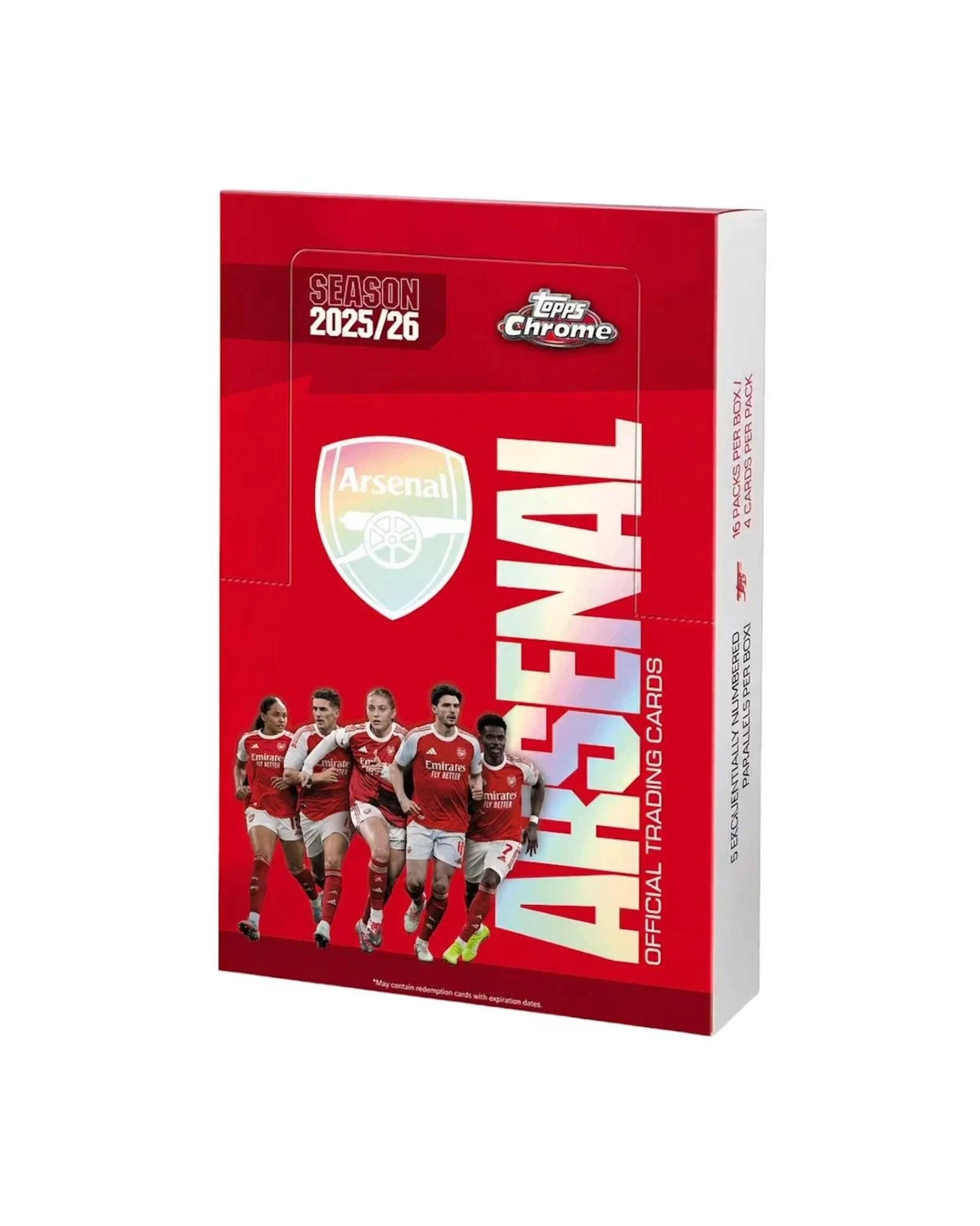 1 Topps 2025/2026 Chrome Arsenal Soccer Hobby Box, 1 of 8