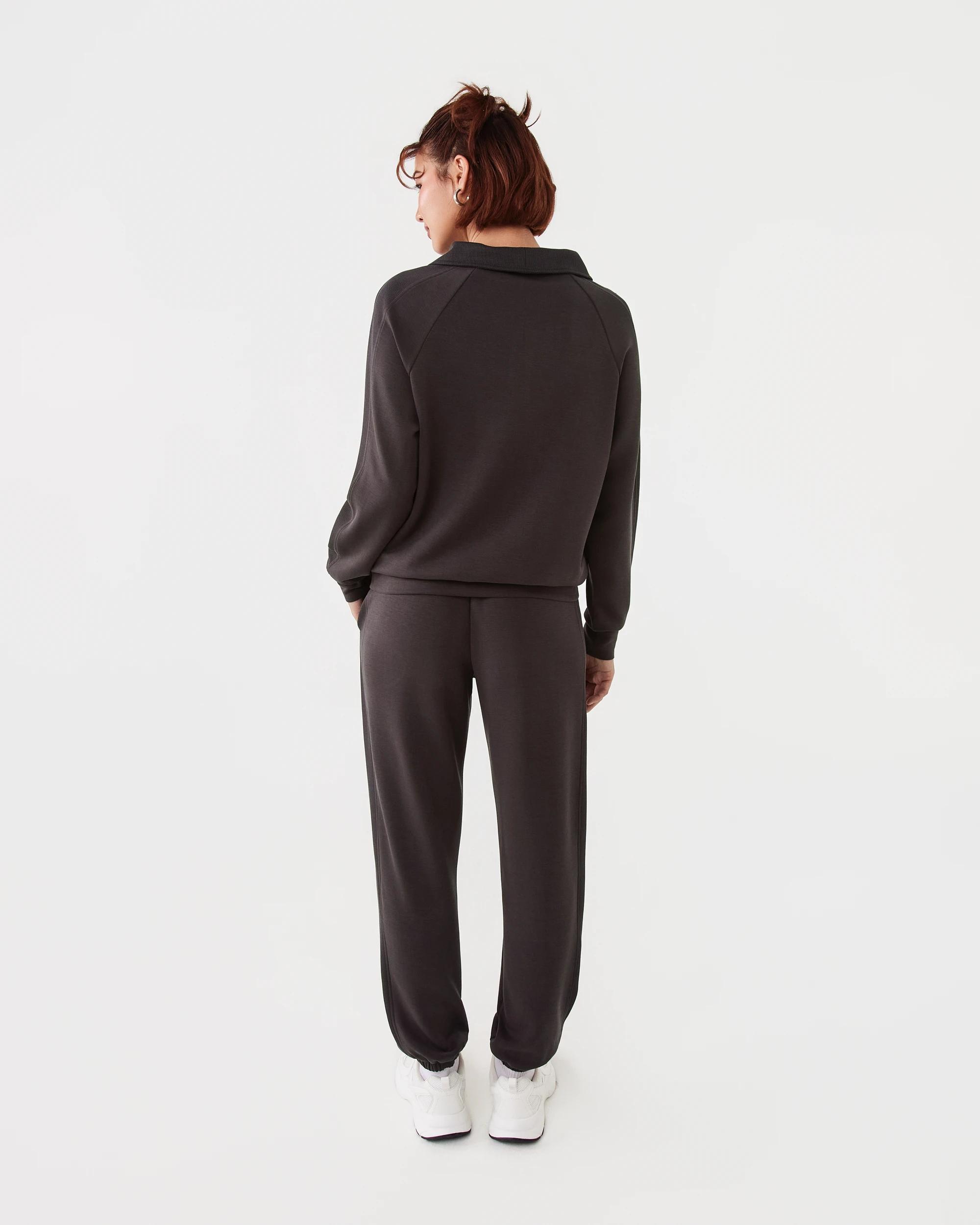 4 Active Womens Soft Modal Quarter Zip Jumper Espresso, 4 of 8