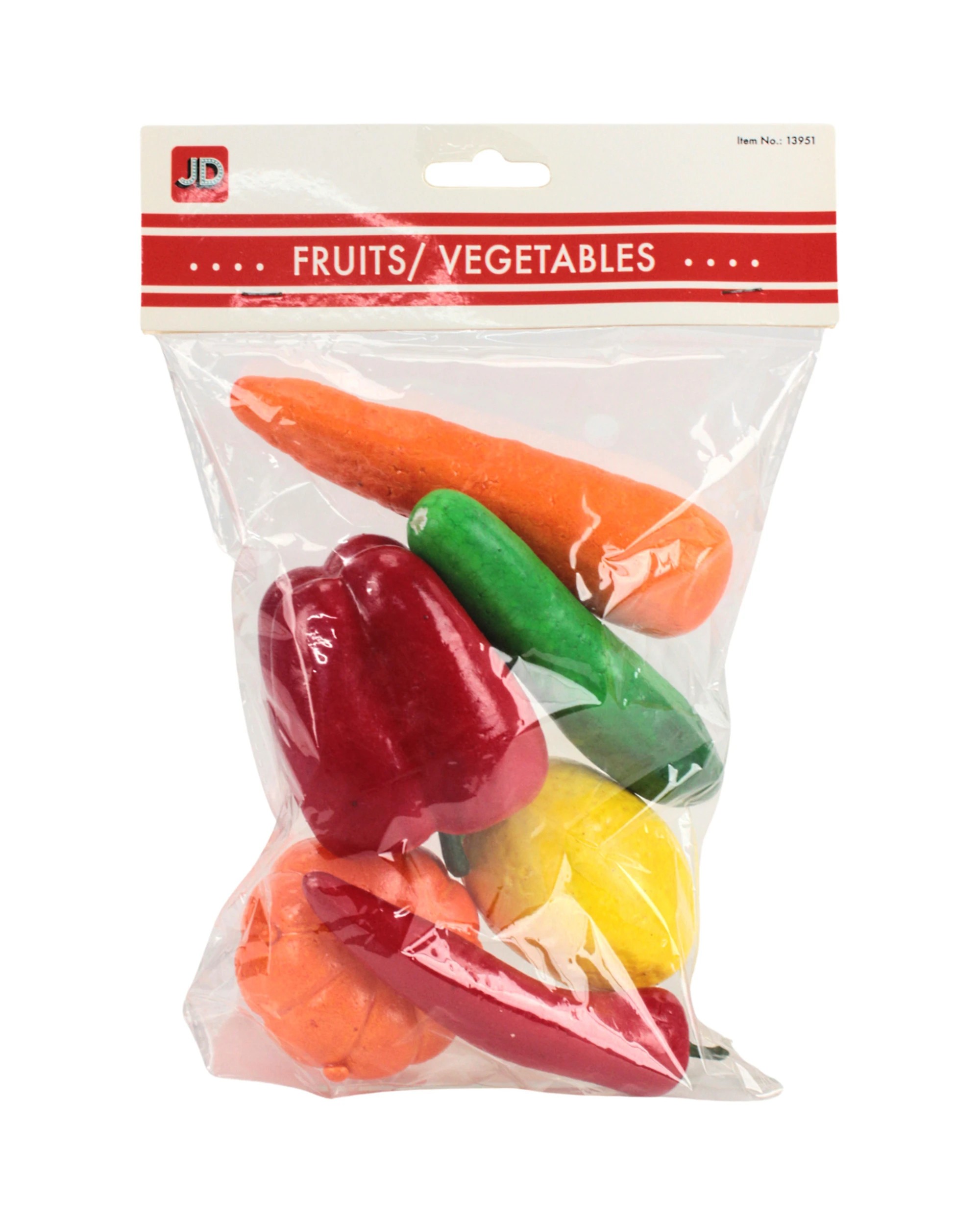 2 JDParty Artificial Fruit and Vegetables Pack of 6 - Multi, 2 of 3