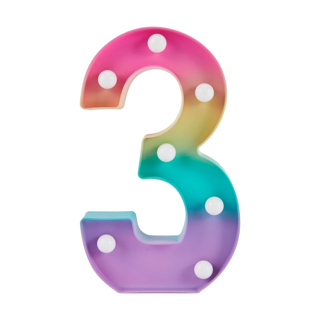 2 Ombre Light Up Number - 3, 2 of 5
