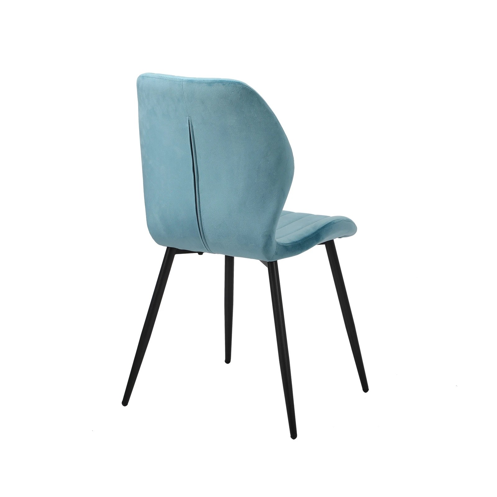 5 Oikiture Set of 2 Dining Chairs Kitchen Lounge Padded Seat Armless Velvet - Blue, 5 of 7