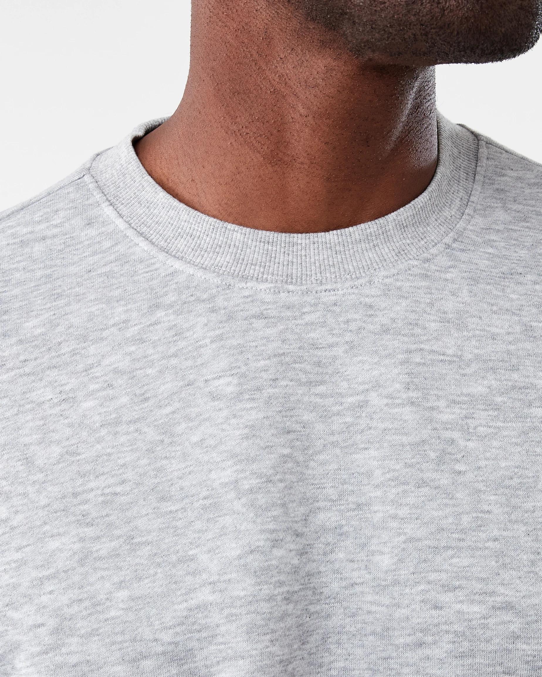 5 Basic Crew Neck Sweatshirt Gry Marle, 5 of 6
