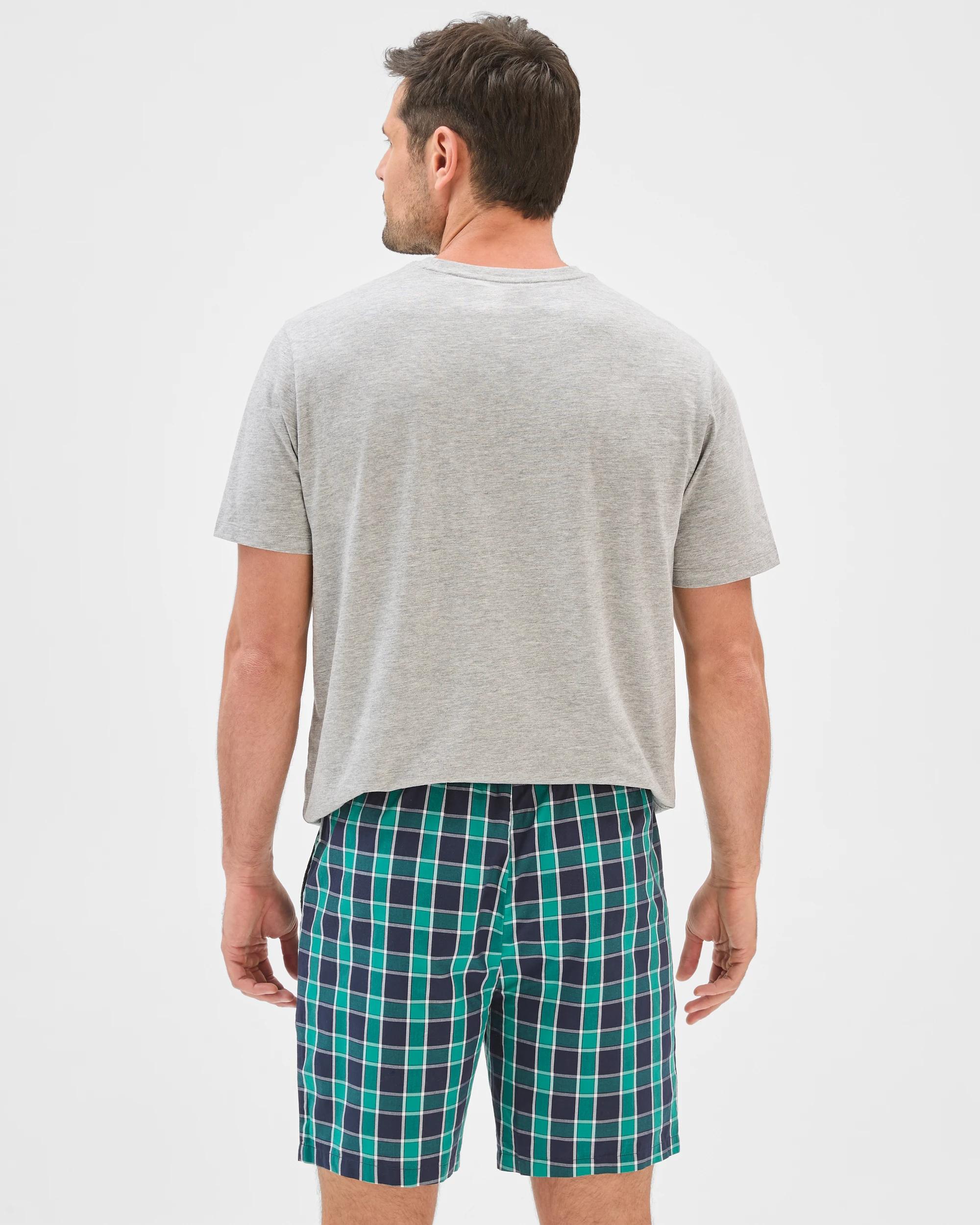 6 Maxx Poplin Sleep Shorts NAVY CHECK, 6 of 6