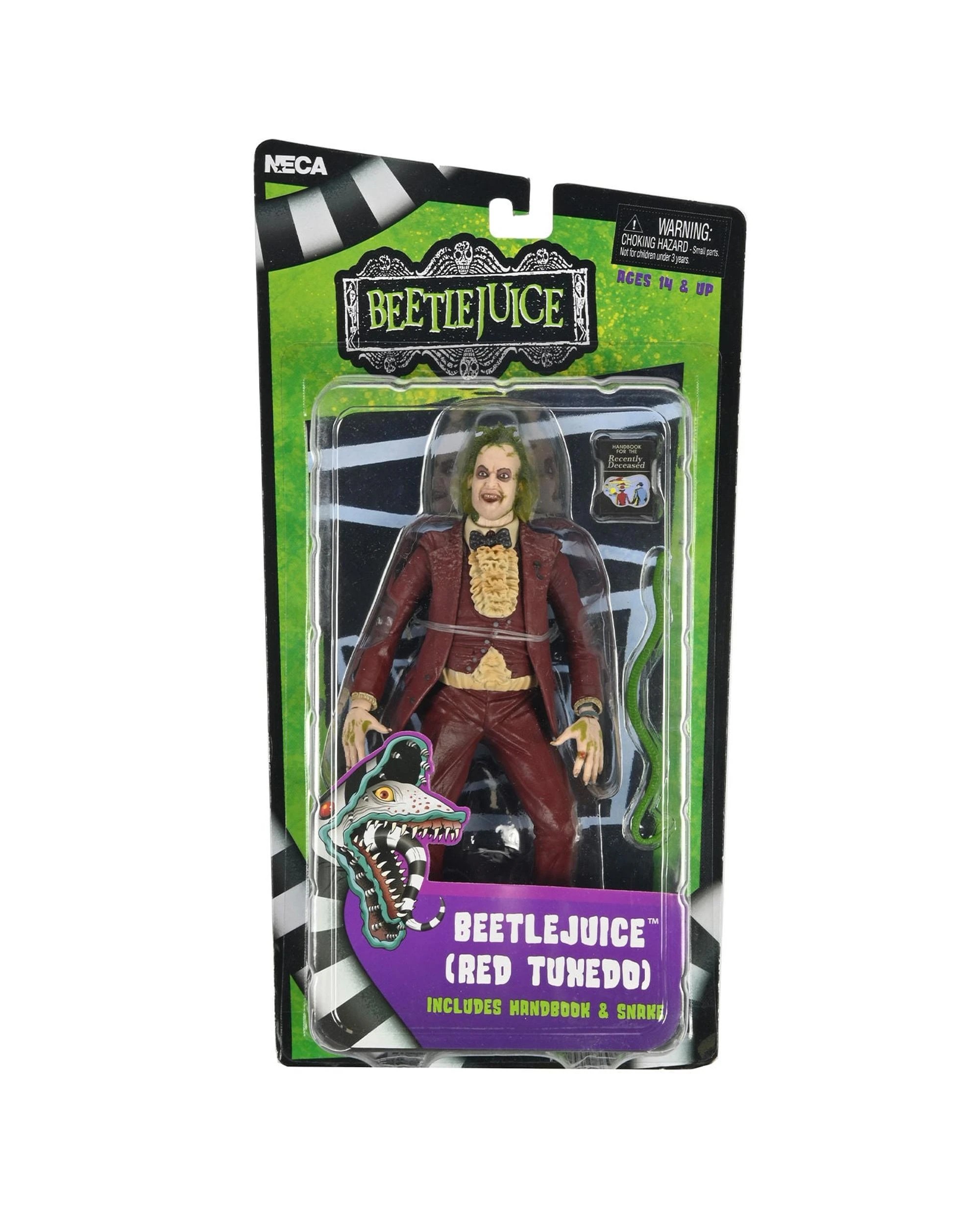 4 NECA Beetlejuice - 1988 -  Beetlejuice Red Tuxedo 7 inch Action Figure, 4 of 8