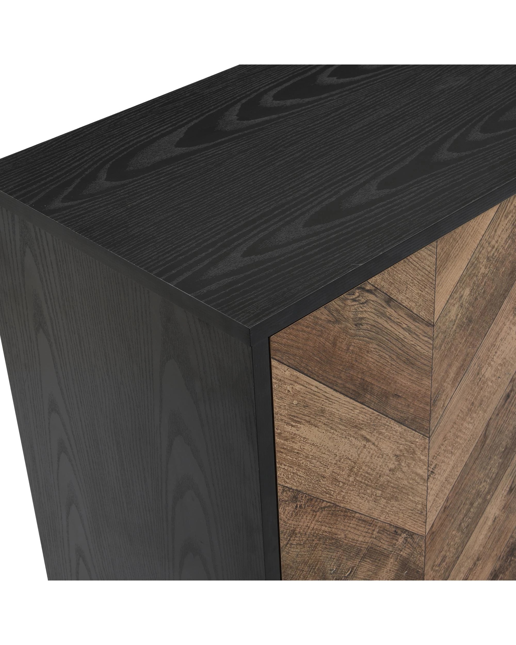 6 Kodu Buffet Sideboard Industrial Storage Cupboard 4 Doors - Black, 6 of 7