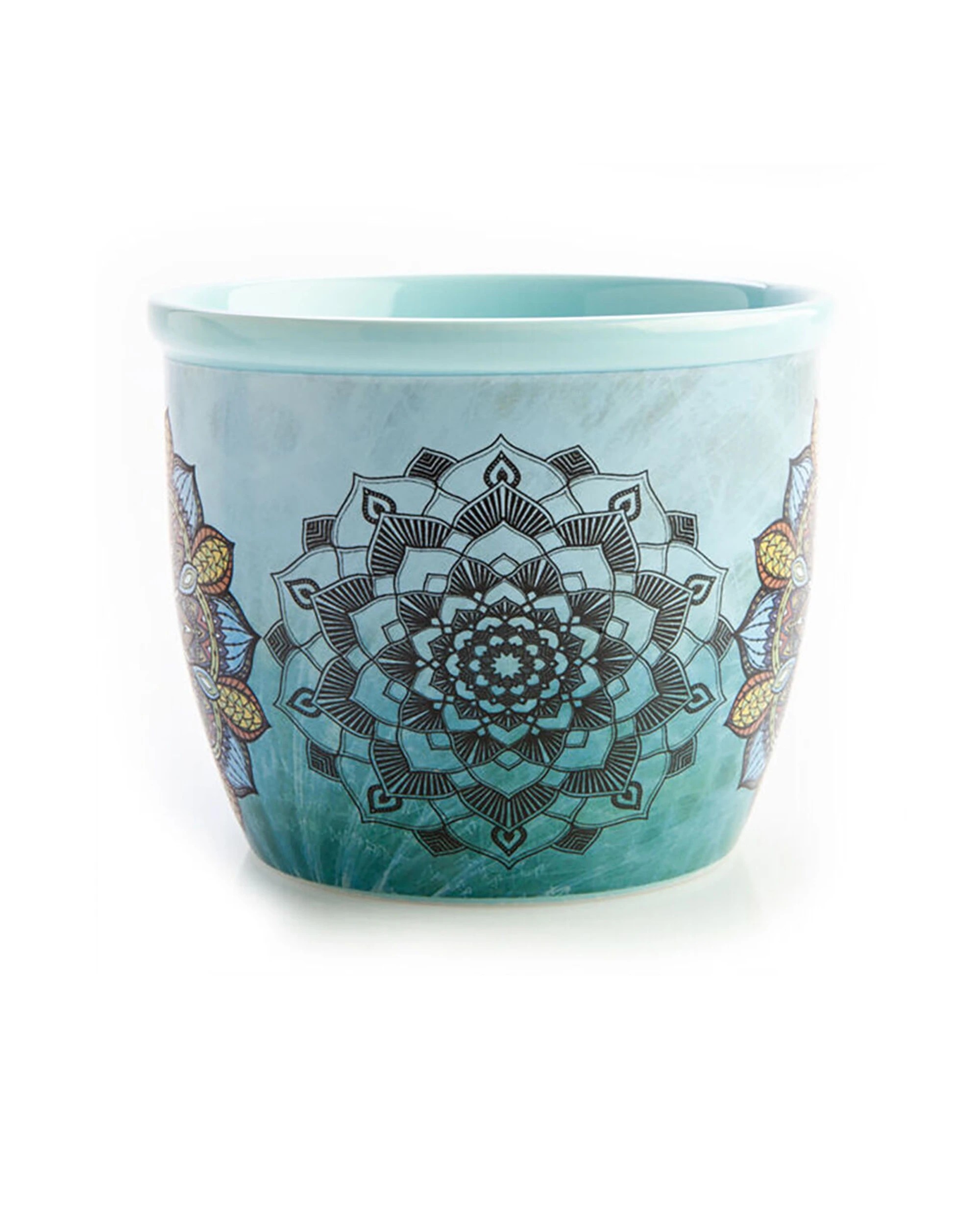 3 MDI Smudge Bowl Sage & Incense Burner Ceramic Mandala 12.5x10.5cm - Blue, 3 of 5