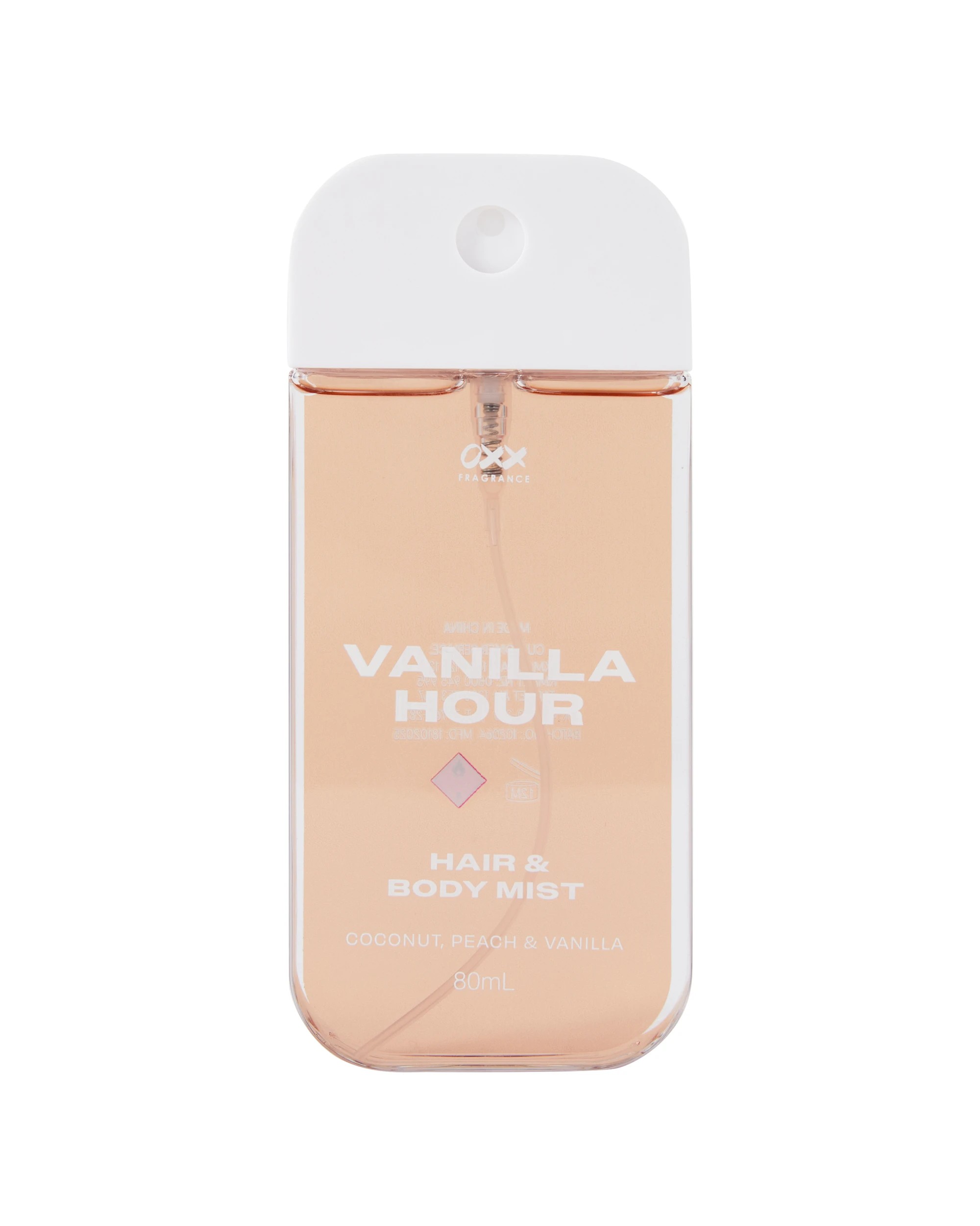 2 OXX Fragrance Vanilla Hour Hair and Body Mist 80ml - Coconut, Peach and Vanilla, 2 of 6