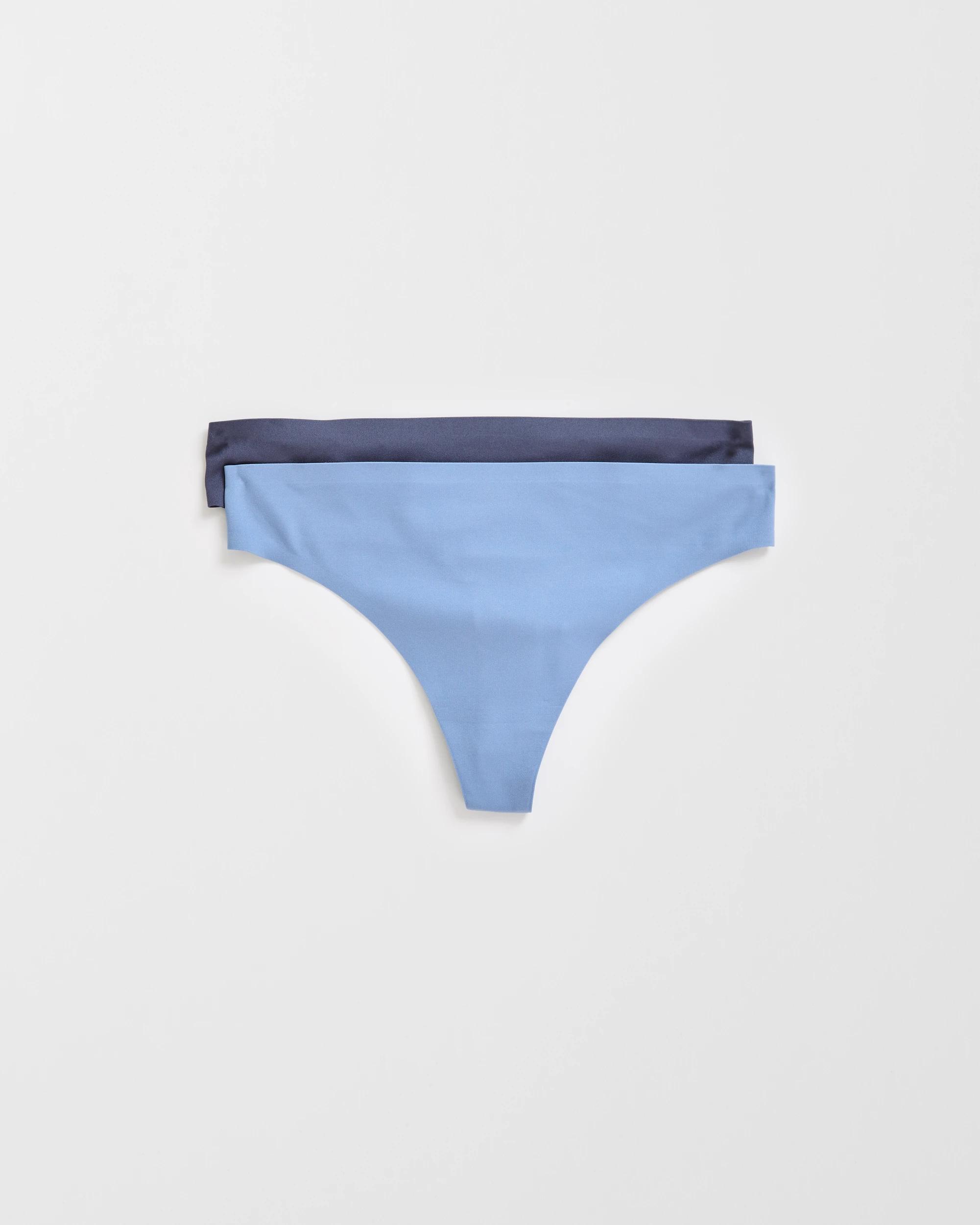 1 Target Woman Smooth Moves 2 Pack Bonded G-String Briefs WINTER BLUE/COUNTRY BLUE, 1 of 3