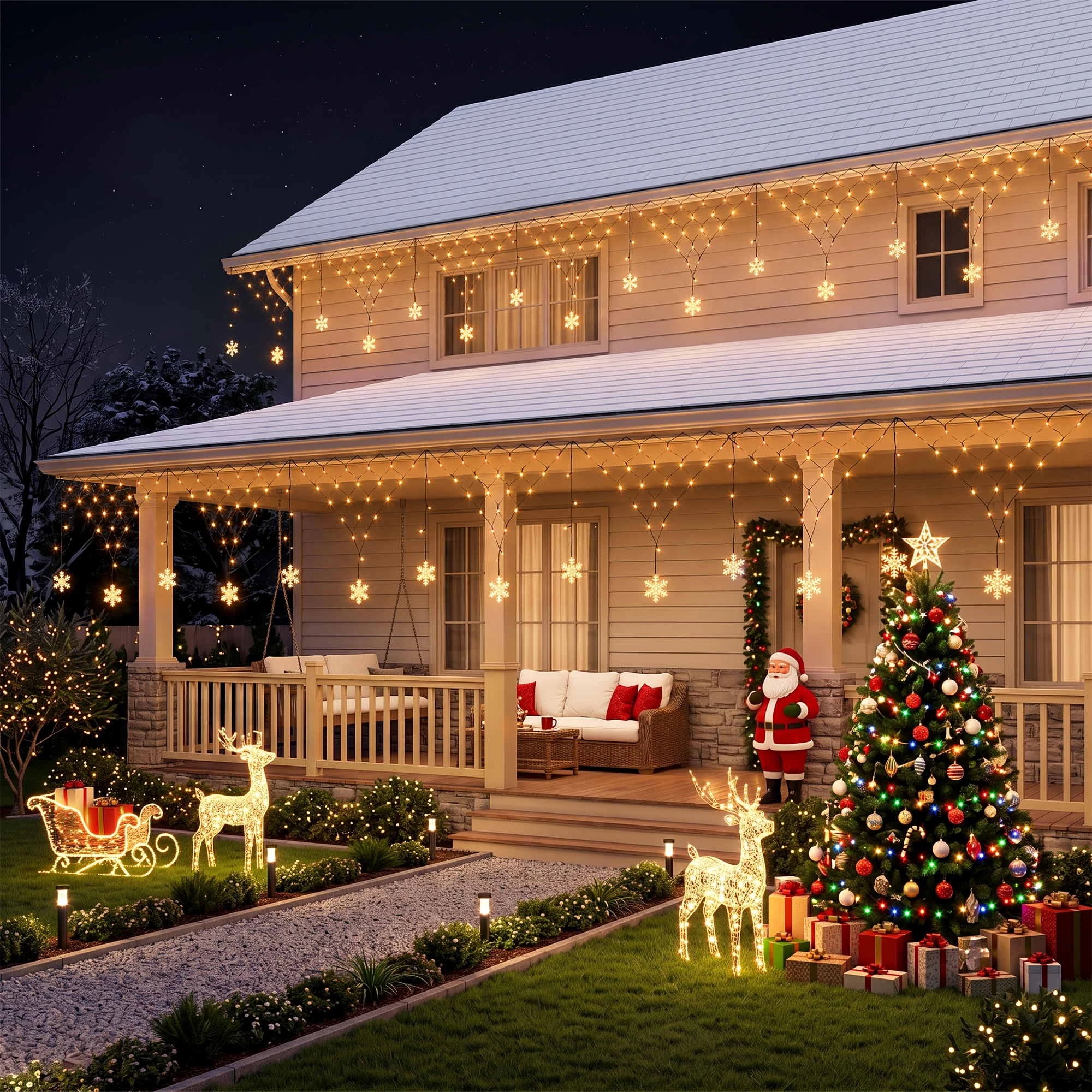 4 Jingle Jollys Christmas Lights Solar Fairy Lights Warm Christmas Decorations 4m - White, 4 of 7