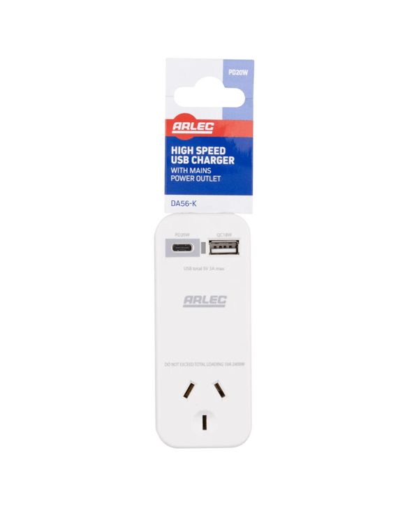 Arlec Quick Charge Adapter with USB Ports
